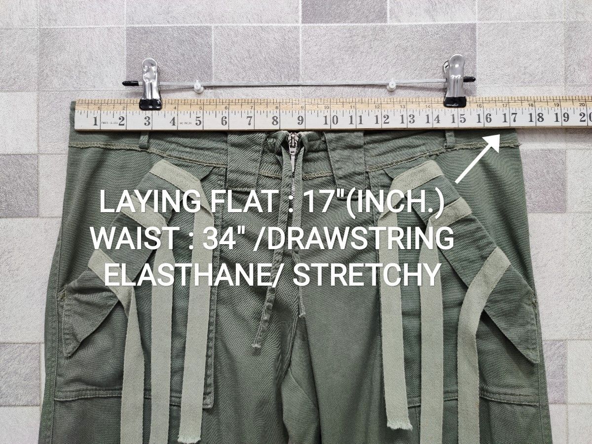 Tabasco RARE! TOBBACO Bondage Laced Drawstring Stretchy Cargo Pant Size US 34 / EU 50 - 13 Thumbnail