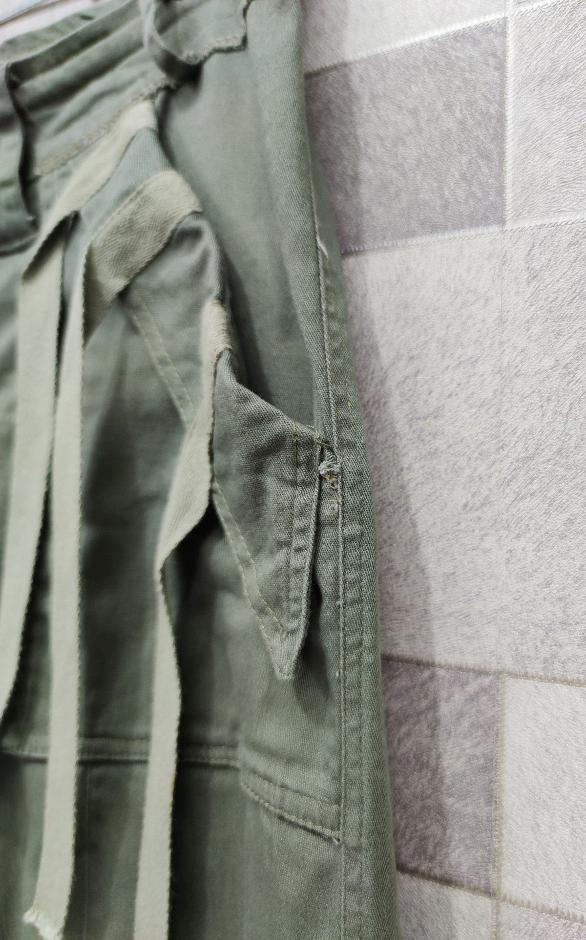 Tabasco RARE! TOBBACO Bondage Laced Drawstring Stretchy Cargo Pant Size US 34 / EU 50 - 10 Thumbnail