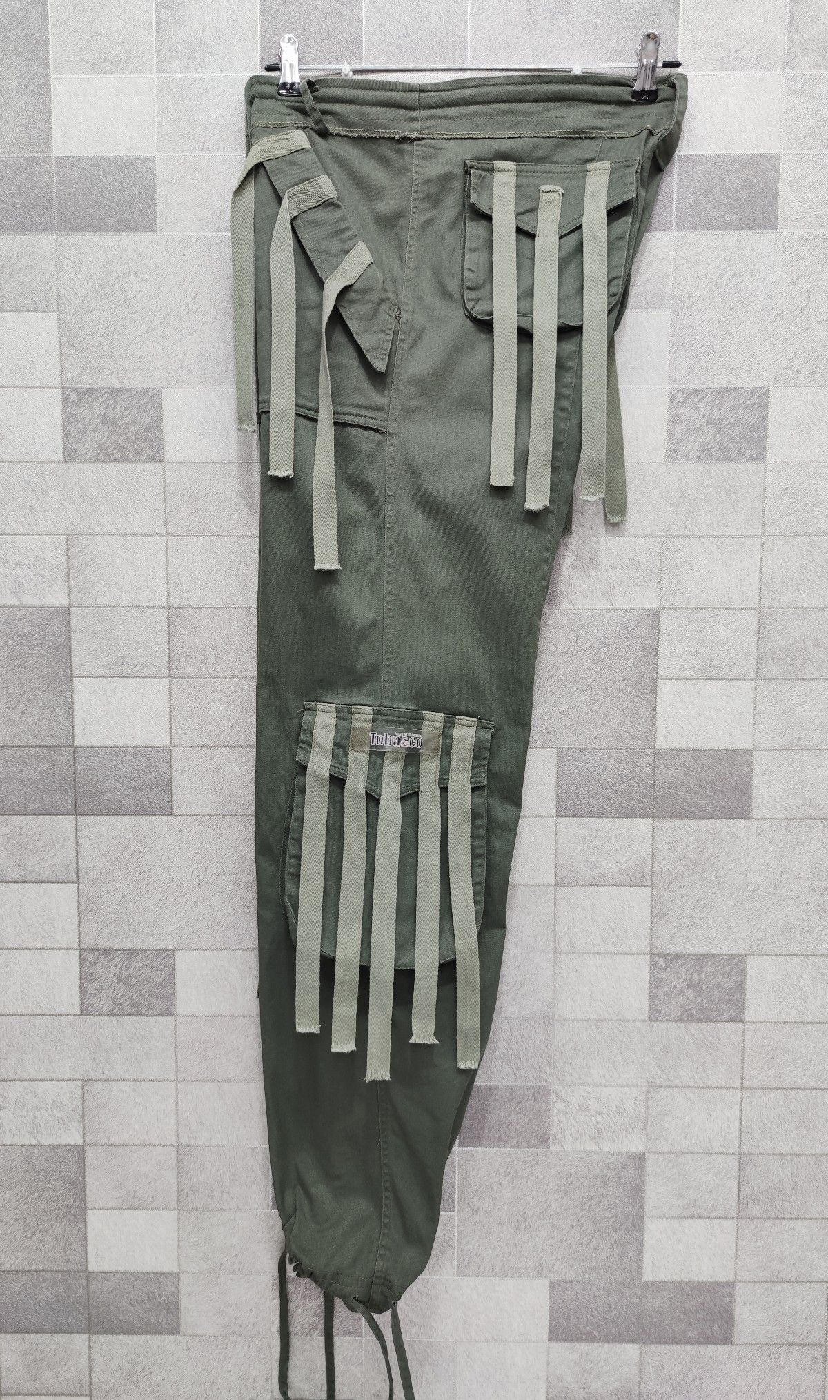 Tabasco RARE! TOBBACO Bondage Laced Drawstring Stretchy Cargo Pant Size US 34 / EU 50 - 2 Thumbnail