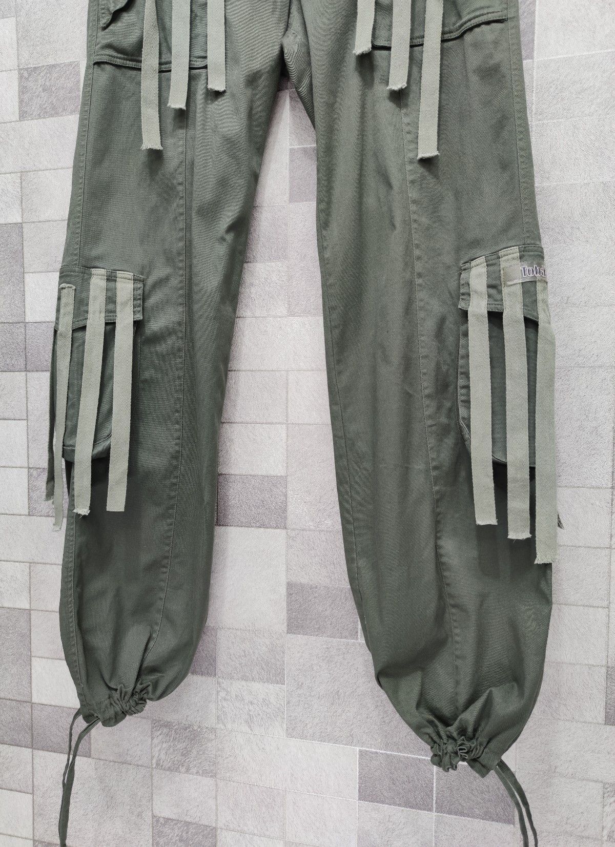 Tabasco RARE! TOBBACO Bondage Laced Drawstring Stretchy Cargo Pant Size US 34 / EU 50 - 7 Thumbnail