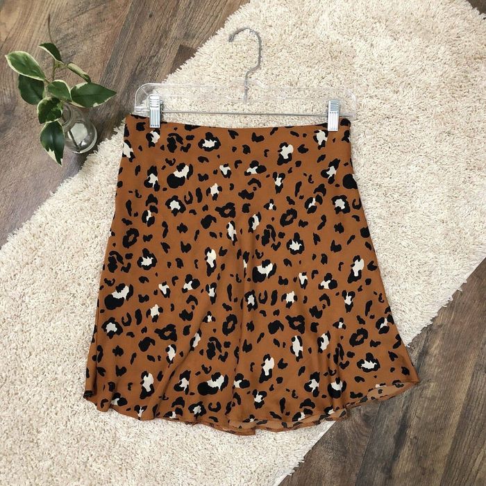 Urban Outfitters Urban Outfitters Small Leopard Print Satin Swing Mini