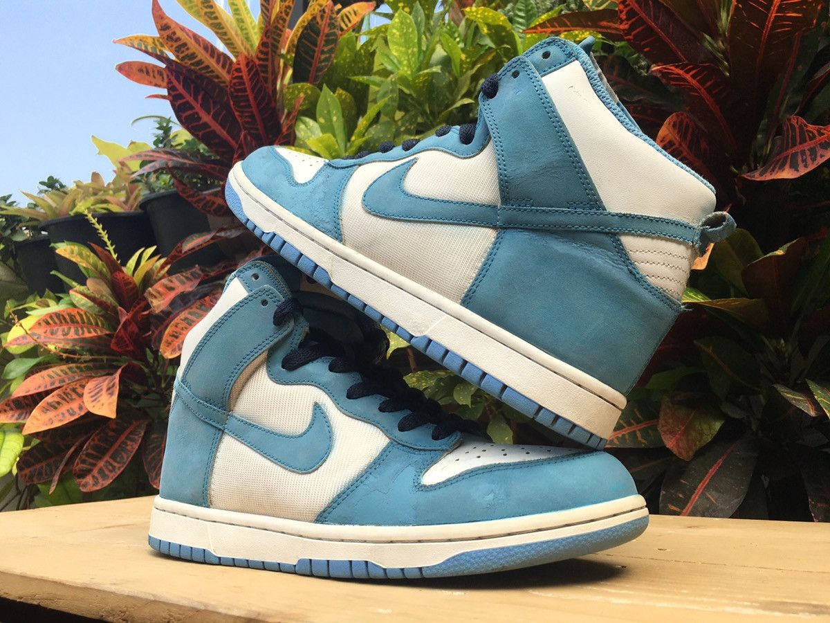 Nike Nike Dunk High White University Blue Obsidian 2009 Size US 7.5 / EU 40-41 - 1 Thumbnail