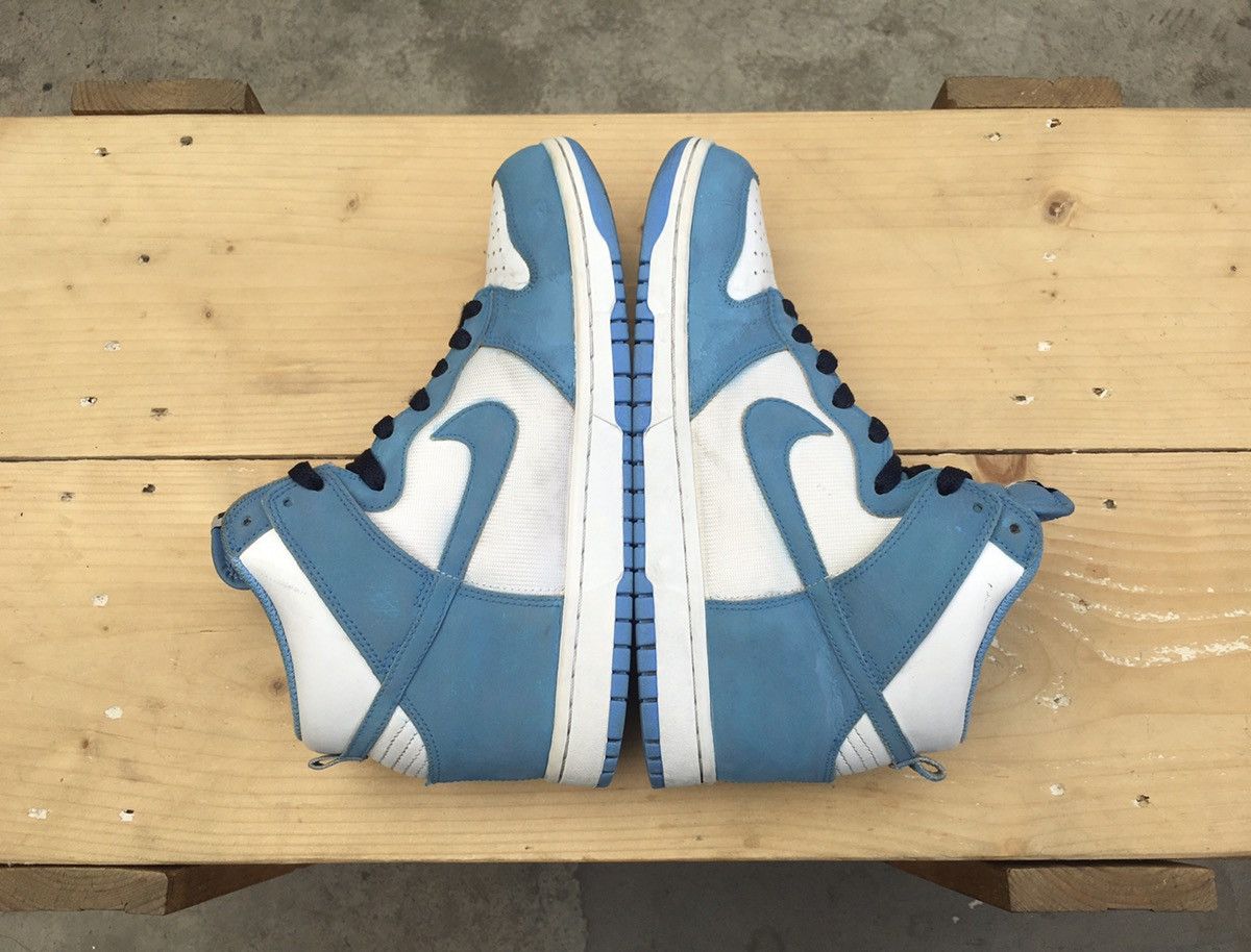 Nike Nike Dunk High White University Blue Obsidian 2009 Size US 7.5 / EU 40-41 - 8 Thumbnail