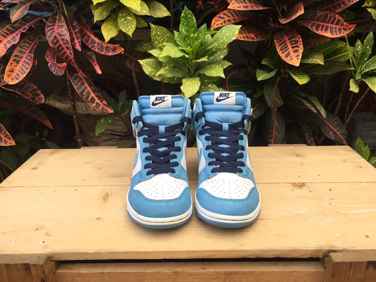 Nike Nike Dunk High White University Blue Obsidian 2009 Size US 7.5 / EU 40-41 - 11 Thumbnail