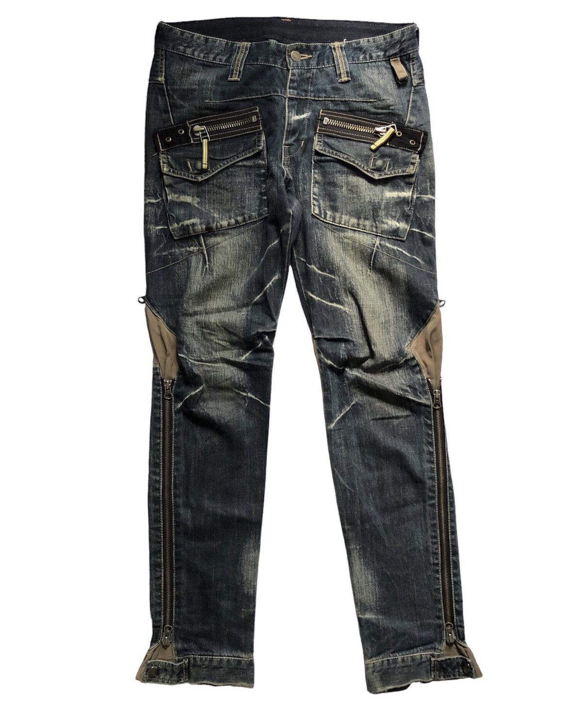 PPFM ppfm multipocket zipper denim pants Size US 30 / EU 46 - 2 Thumbnail