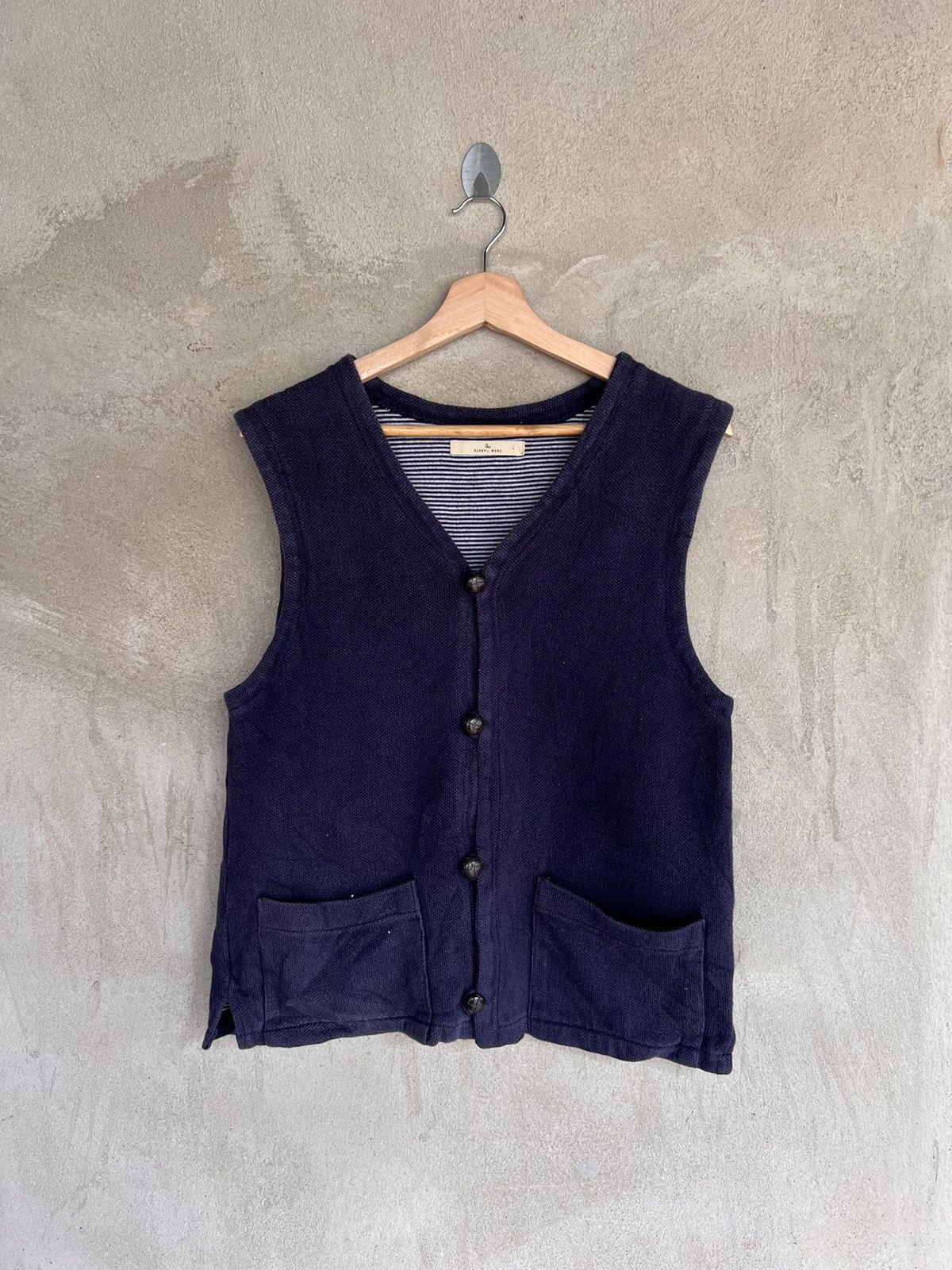 Global Work × Indigo Japanese Brand Global Work Indigo Vest Size US L / EU 52-54 / 3 - 2 Thumbnail