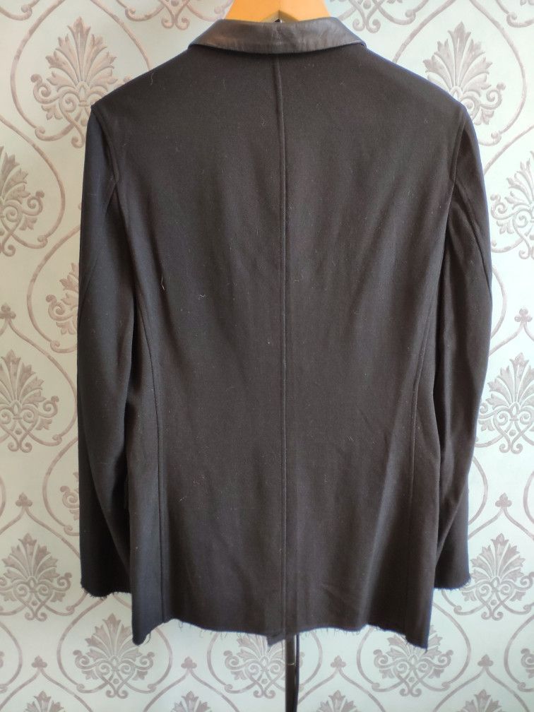 Comme des Garcons Homme Plus ARCHIVE ! AW2002 double breasted blazer with leather collar Size US M / EU 48-50 / 2 - 6 Thumbnail