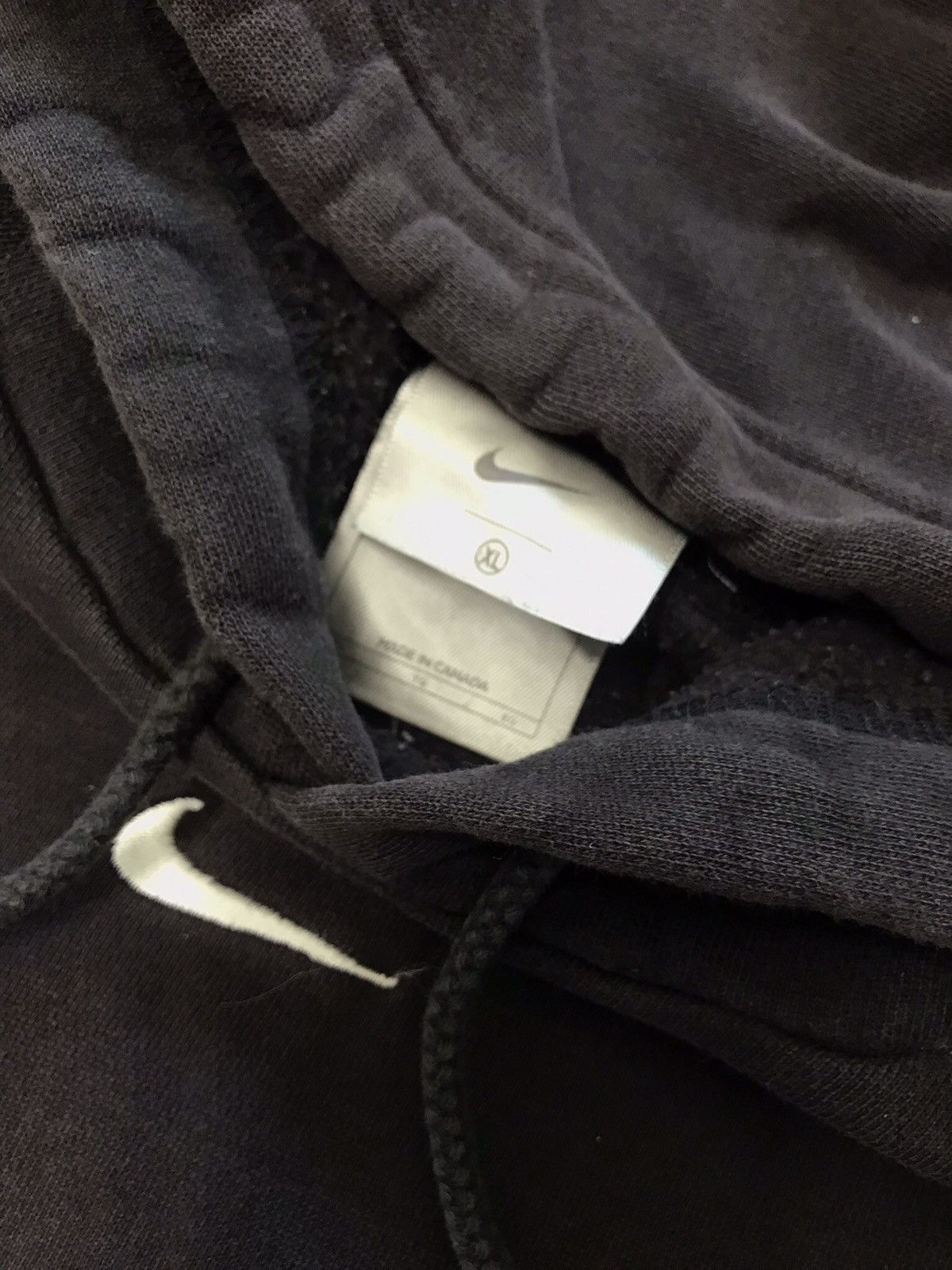 Nike × Vintage Vintage Nike Center Swoosh Sunfaded Hoodie Made in Canada Size US XL / EU 56 / 4 - 3 Thumbnail