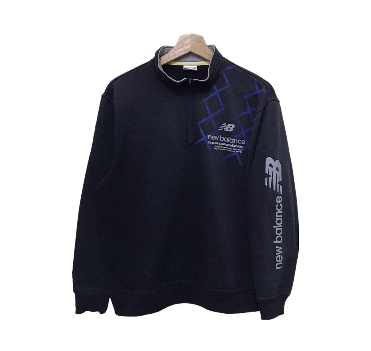 Japanese Brand × New Balance New Balance Sweatshirt Half Zip Small Logo Size US L / EU 52-54 / 3 - 1 Thumbnail