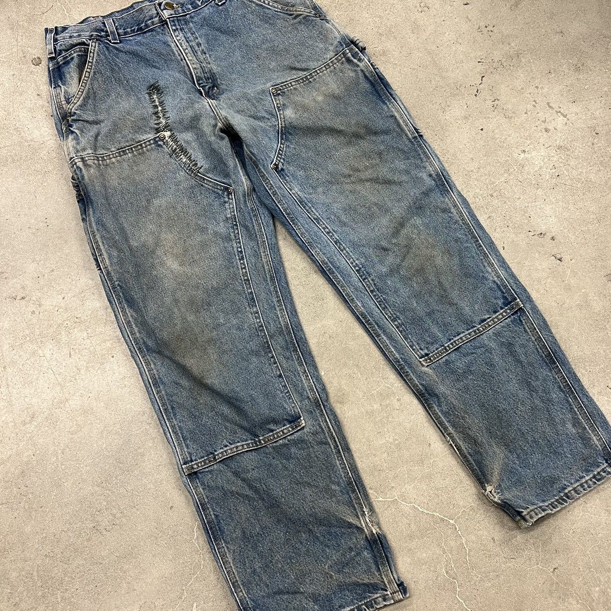 Carhartt Carhartt double knee jeans faded vintage workwear Size US 32 / EU 48 - 2 Thumbnail