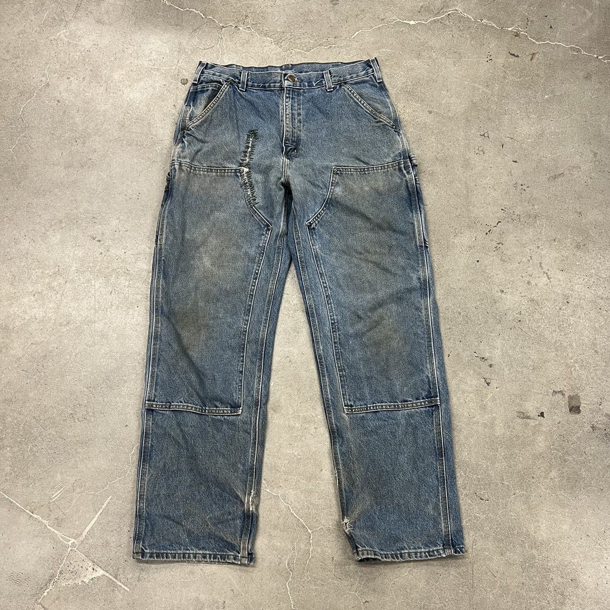 Carhartt Carhartt double knee jeans faded vintage workwear Size US 32 / EU 48 - 1 Thumbnail
