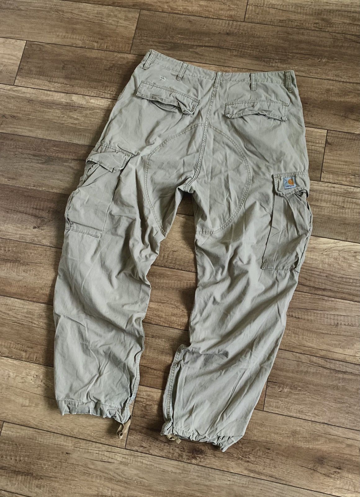Carhartt Vintage Carhartt Distressed Beige Sand Cargo Work Pants Size US 36 / EU 52 - 1 Thumbnail