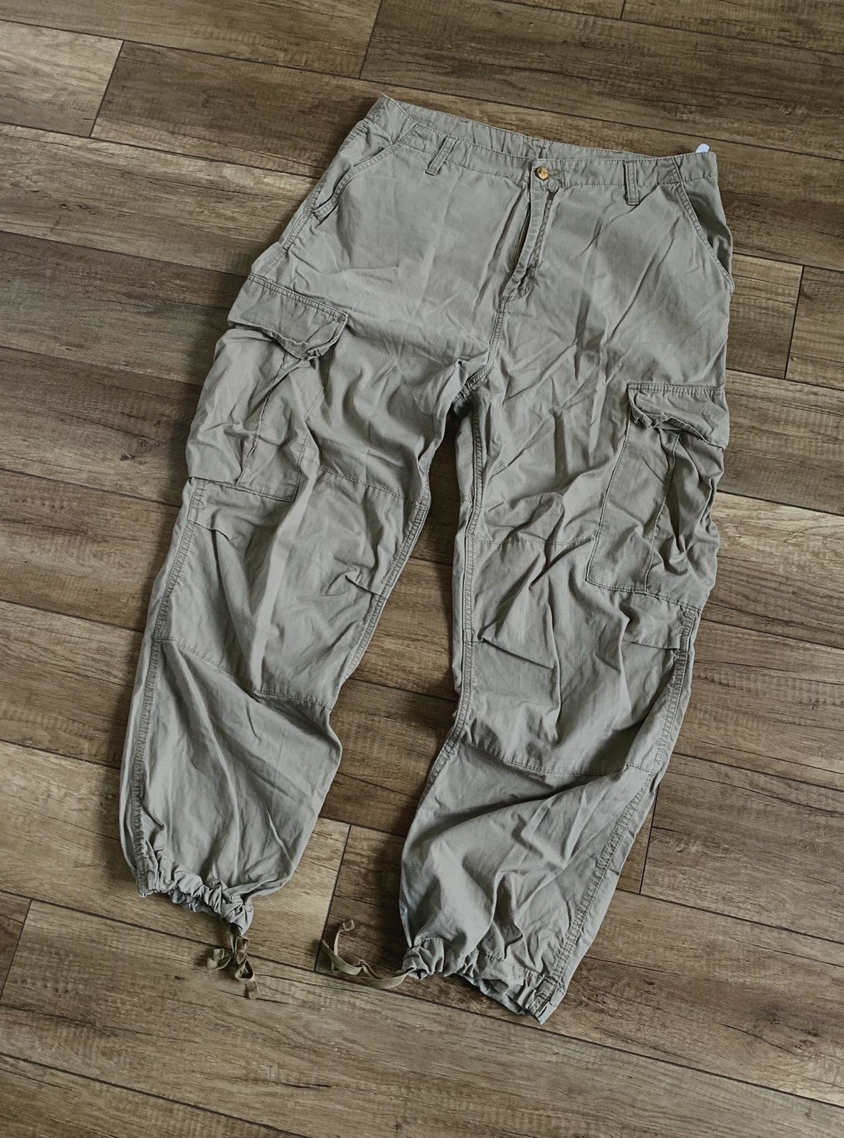 Carhartt Vintage Carhartt Distressed Beige Sand Cargo Work Pants Size US 36 / EU 52 - 3 Thumbnail