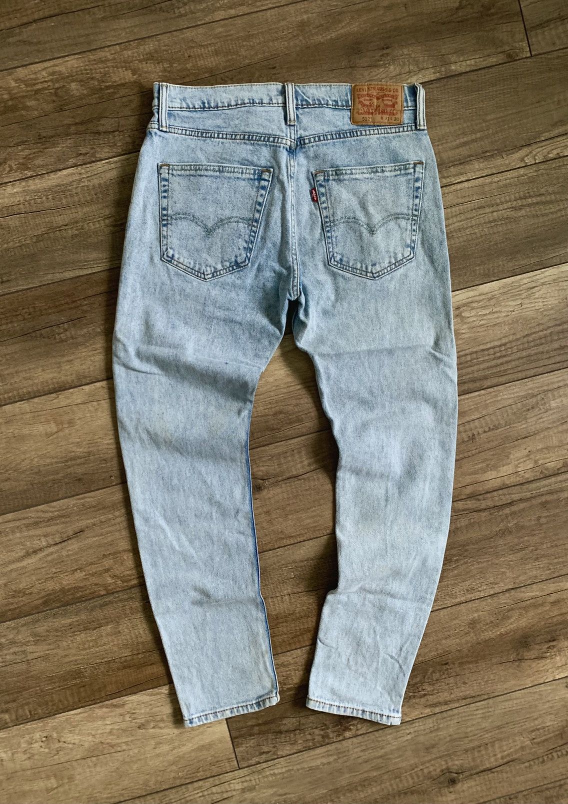 Levi's Vintage Style Levi’s 512 Blue Washed Jeans Denim Pants Size US 31 - 2 Thumbnail