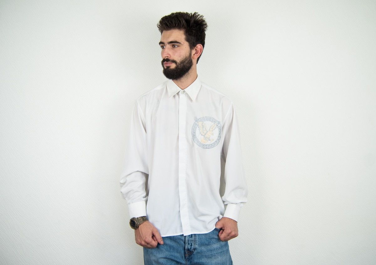 Versace Vintage Versace Eagle Relaxed Shirt Size US L / EU 52-54 / 3 - 2 Thumbnail