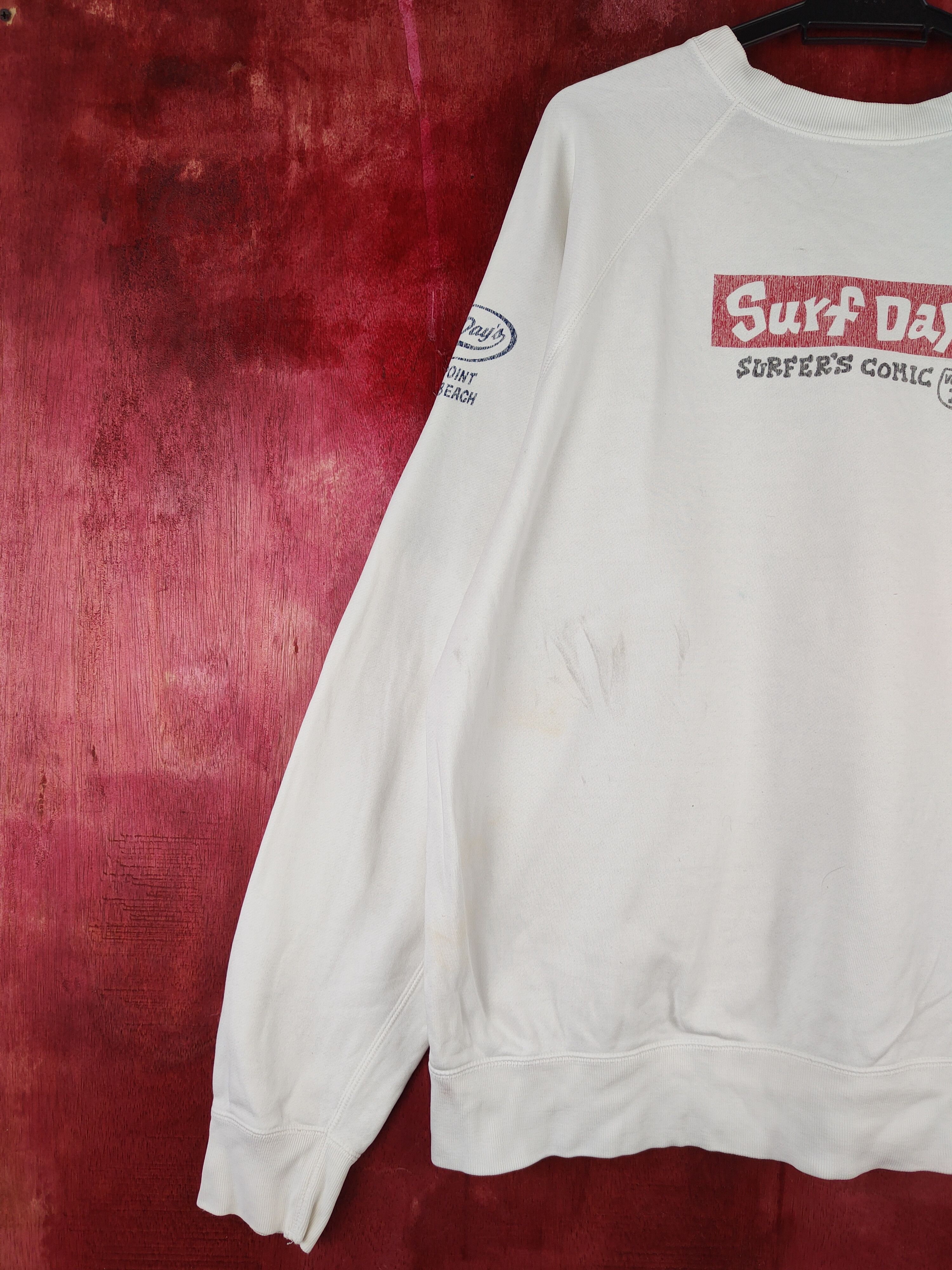 Japanese Brand Surf Days White Sweatshirt vintage #S668 Size US L / EU 52-54 / 3 - 11 Thumbnail
