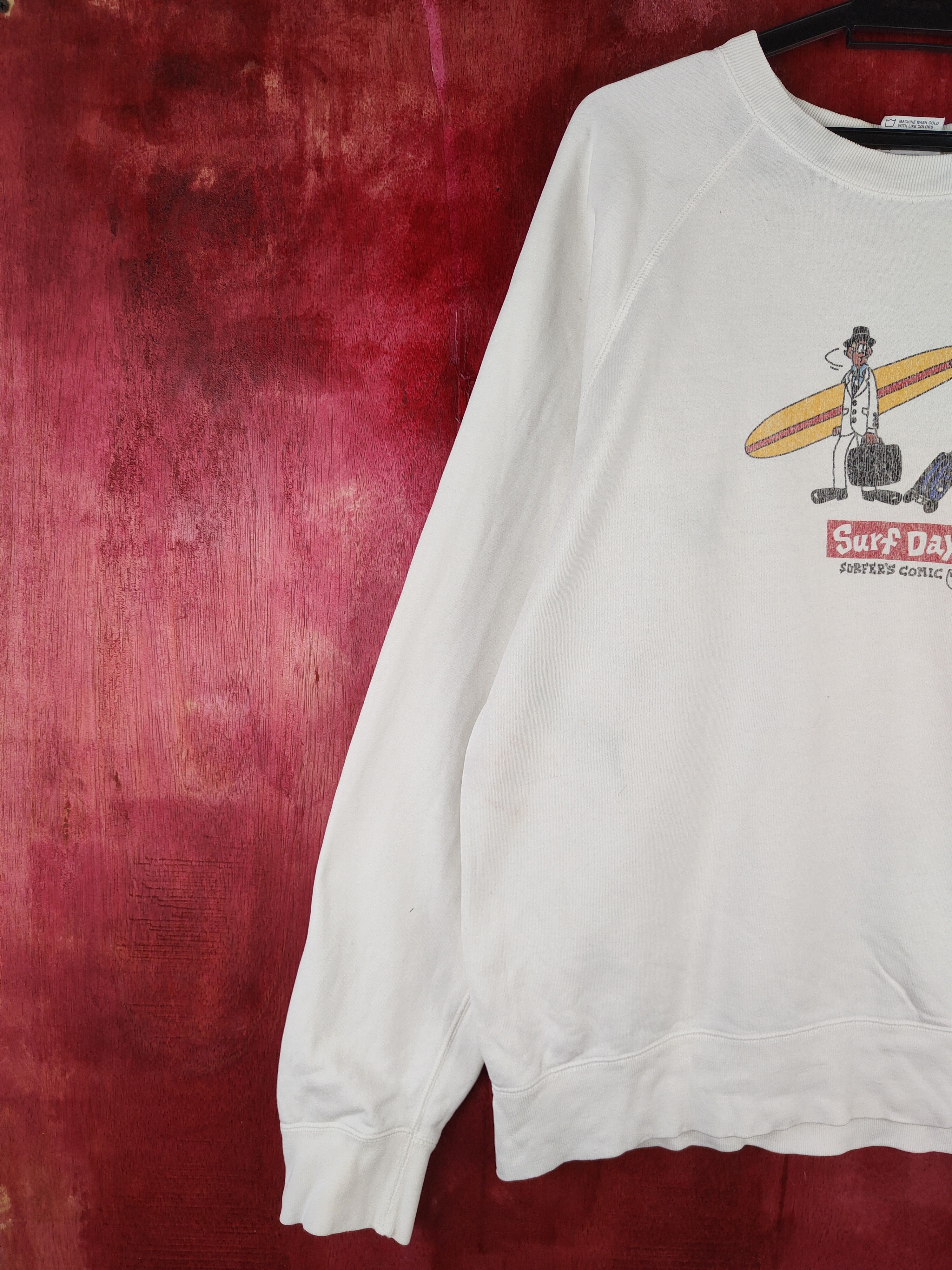 Japanese Brand Surf Days White Sweatshirt vintage #S668 Size US L / EU 52-54 / 3 - 5 Thumbnail