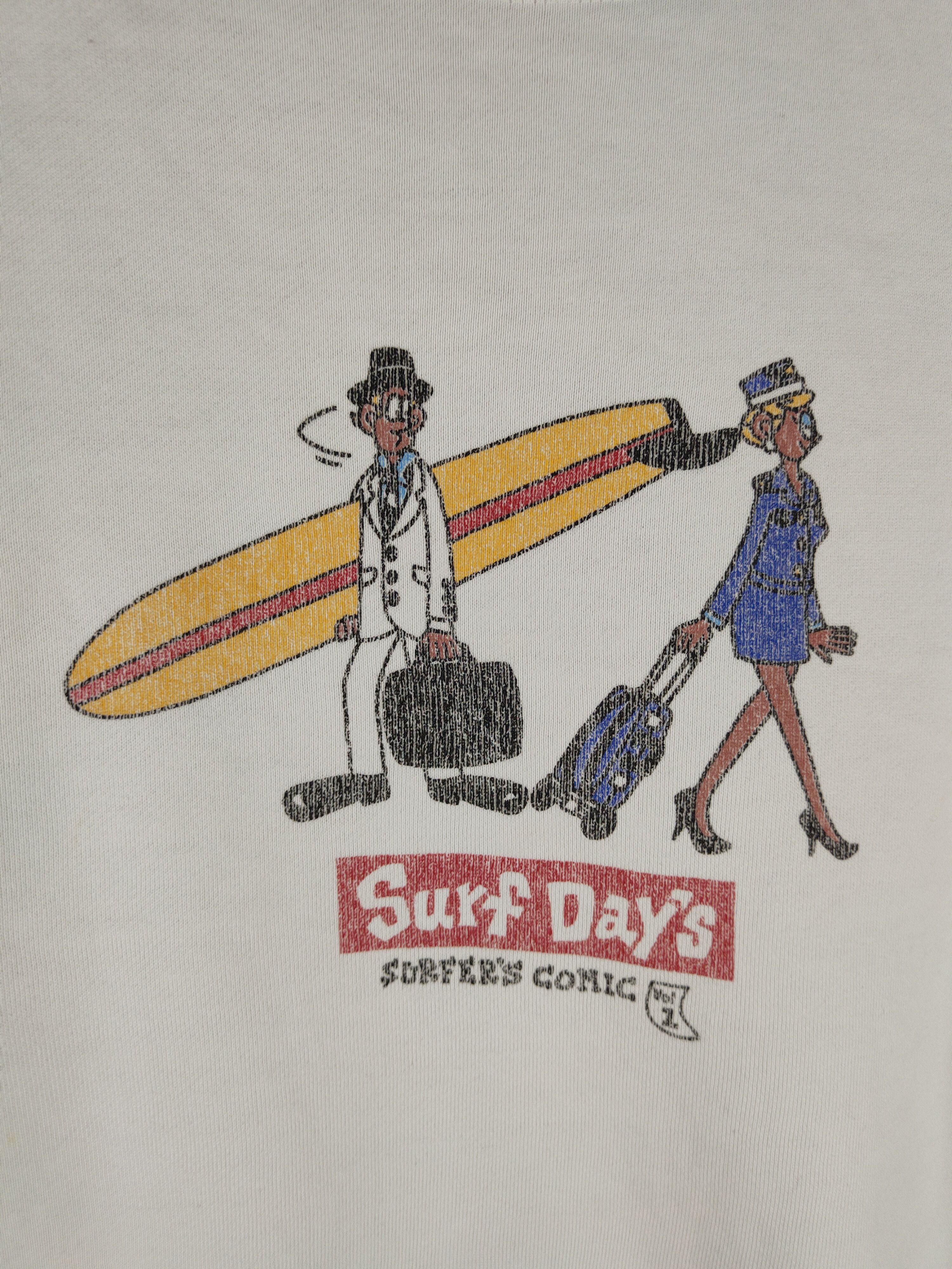 Japanese Brand Surf Days White Sweatshirt vintage #S668 Size US L / EU 52-54 / 3 - 4 Thumbnail