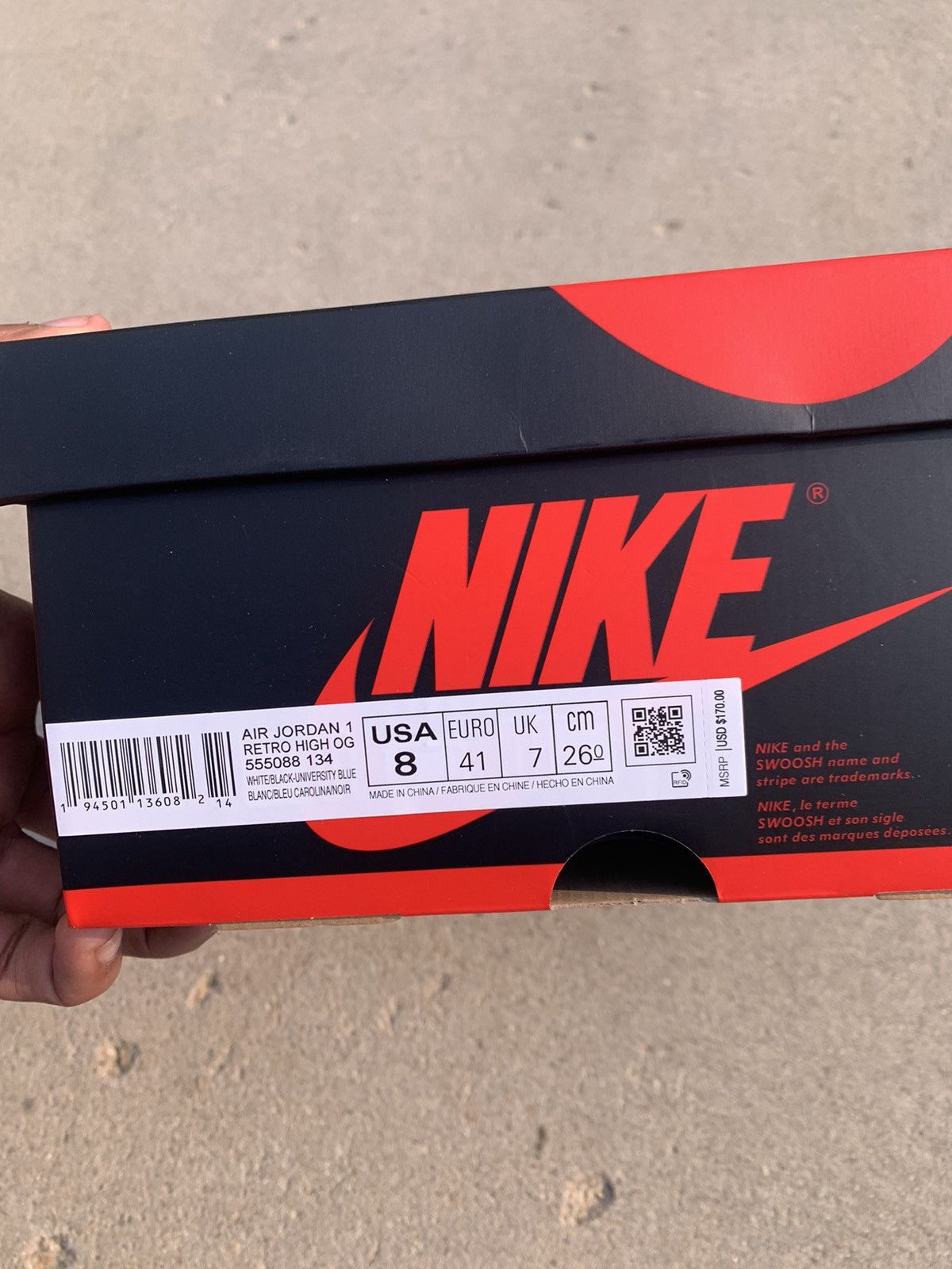 Jordan Brand × Nike Nike Air Jordan 1 Retro OG University Blue Size US 8 / EU 41 - 10 Thumbnail