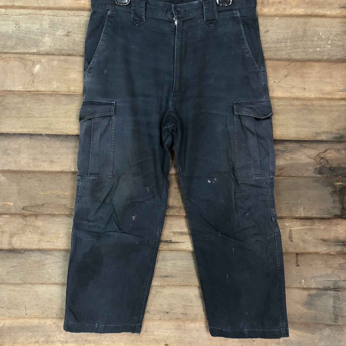 Japanese Brand DLL Japan Dark Blue Multipocket Cargo Pants #c957 Size US 34 / EU 50 - 3 Thumbnail