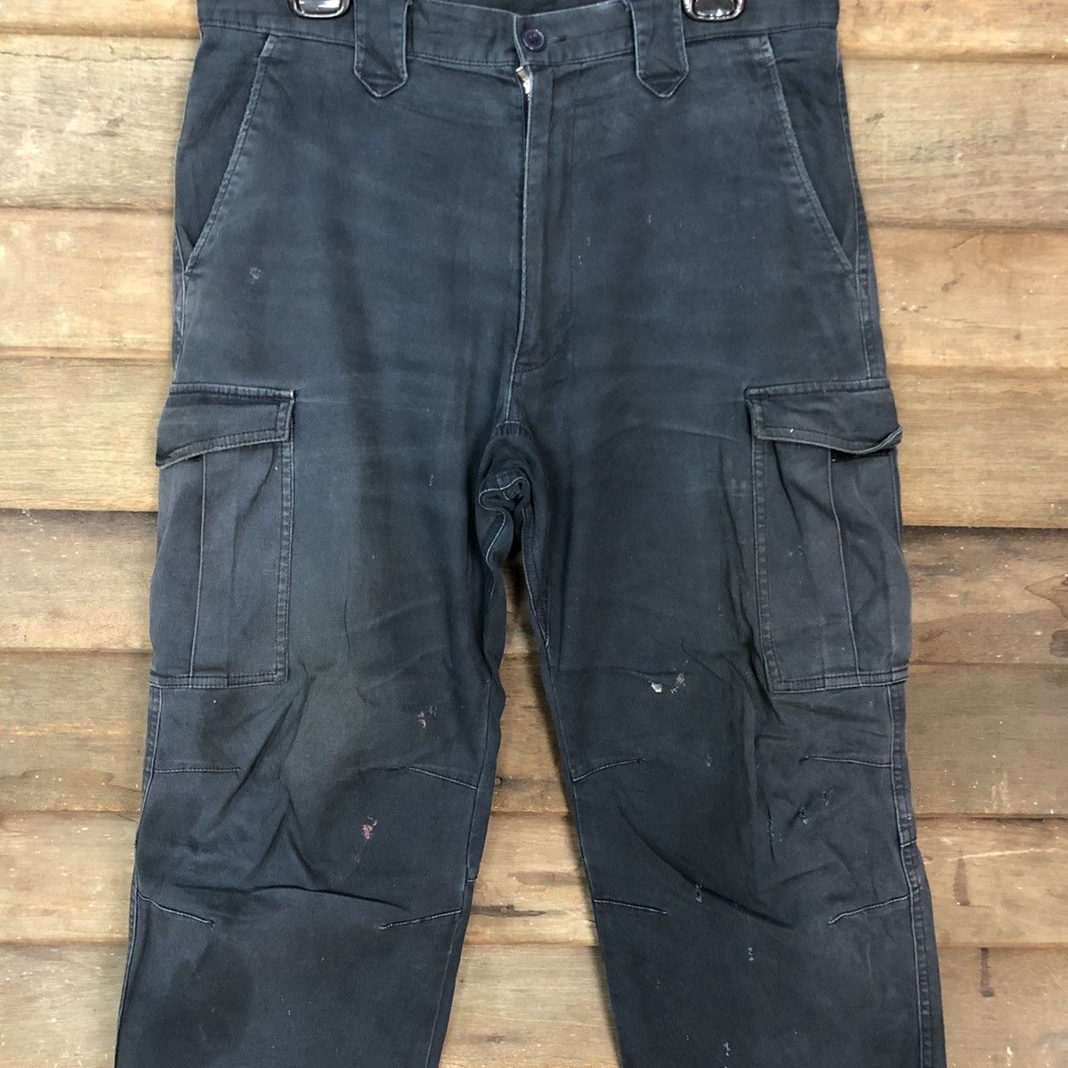 Japanese Brand DLL Japan Dark Blue Multipocket Cargo Pants #c957 Size US 34 / EU 50 - 4 Thumbnail