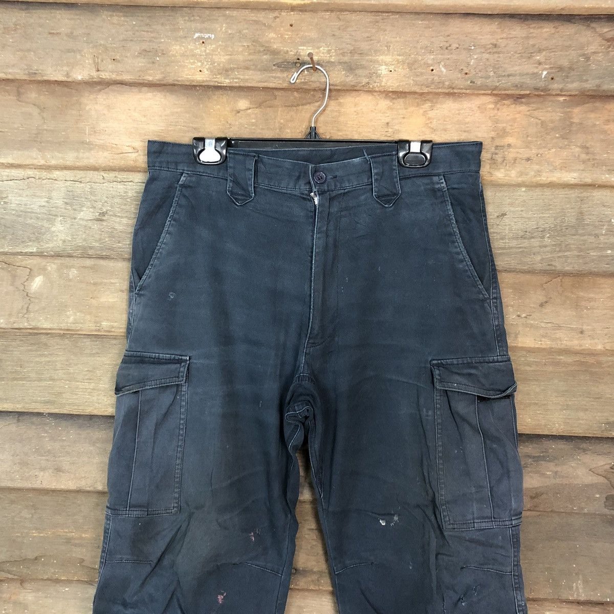 Japanese Brand DLL Japan Dark Blue Multipocket Cargo Pants #c957 Size US 34 / EU 50 - 2 Thumbnail