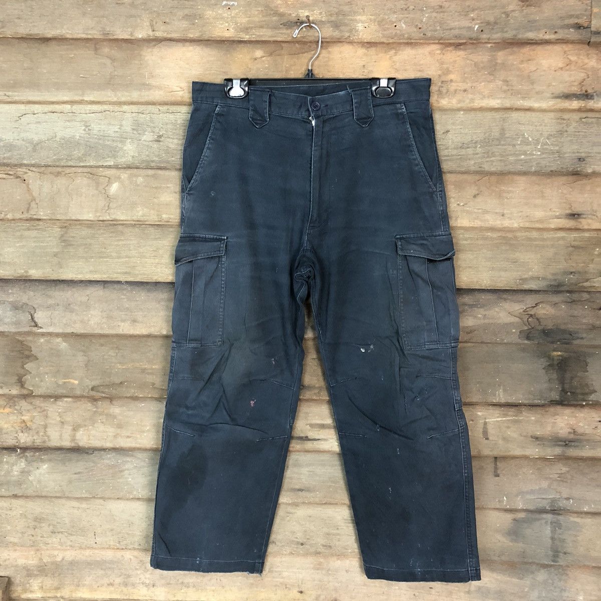 Japanese Brand DLL Japan Dark Blue Multipocket Cargo Pants #c957 Size US 34 / EU 50 - 1 Thumbnail