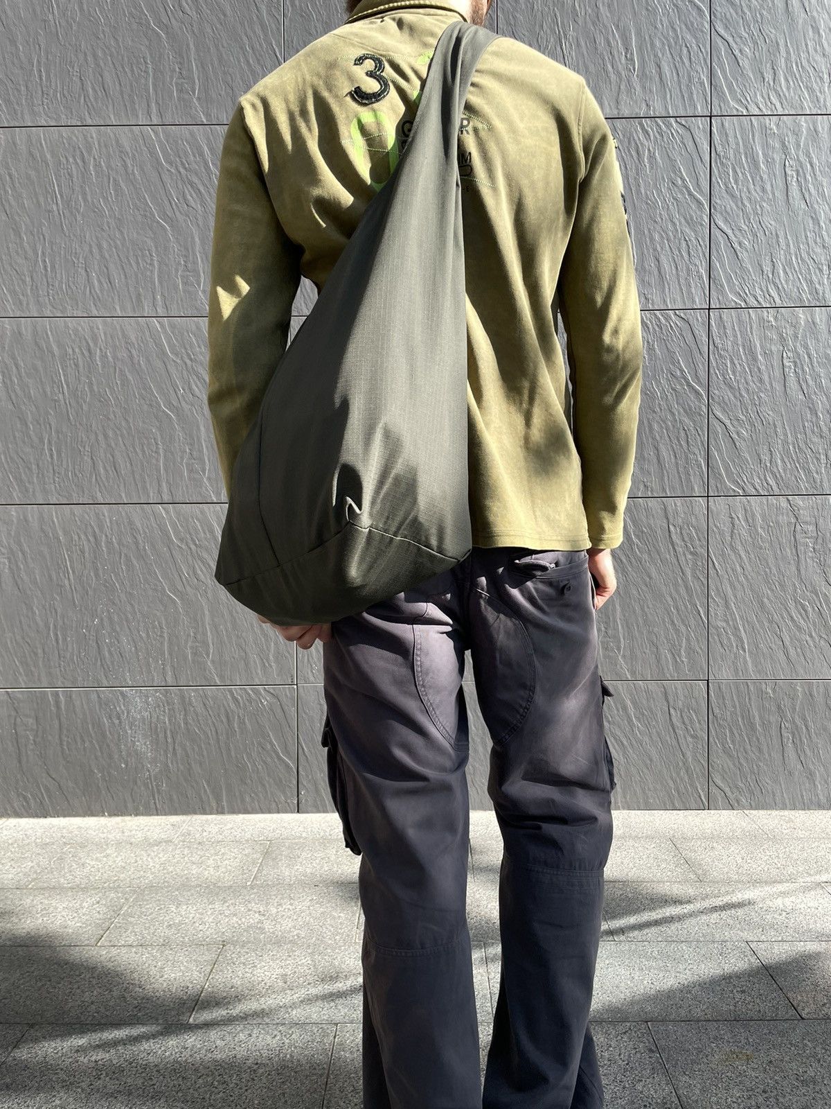 Handmade Shopper military bag Shoulder Tote bag hand made in Ukraine Size ONE SIZE - 8 Thumbnail
