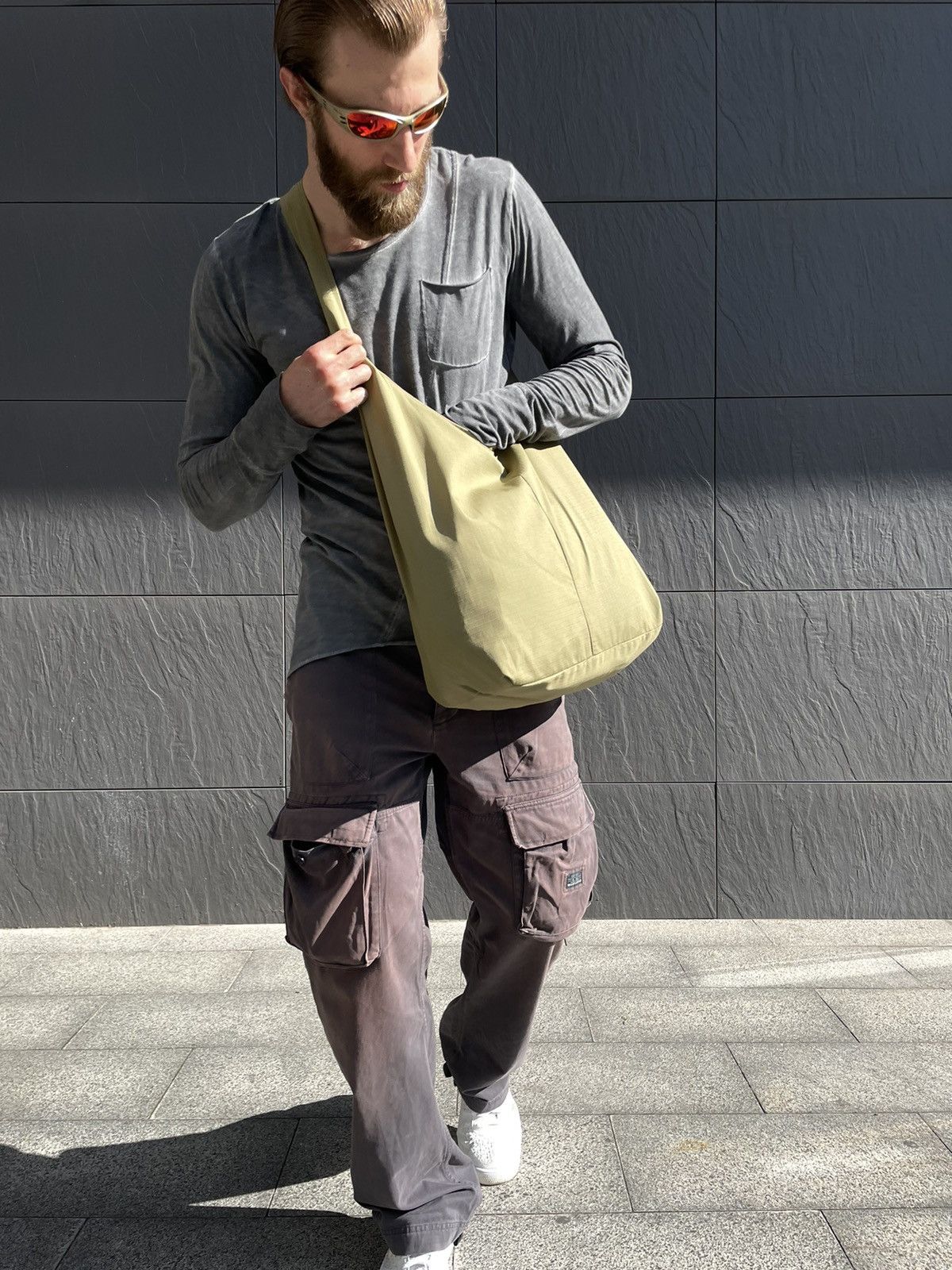 Handmade Shopper military bag Shoulder Tote bag hand made in Ukraine Size ONE SIZE - 7 Thumbnail