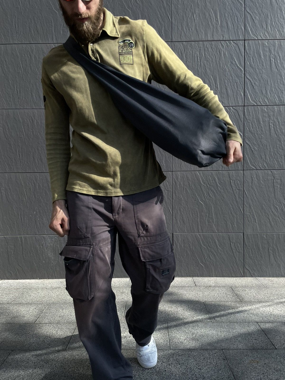 Handmade Shopper military bag Shoulder Tote bag hand made in Ukraine Size ONE SIZE - 10 Thumbnail
