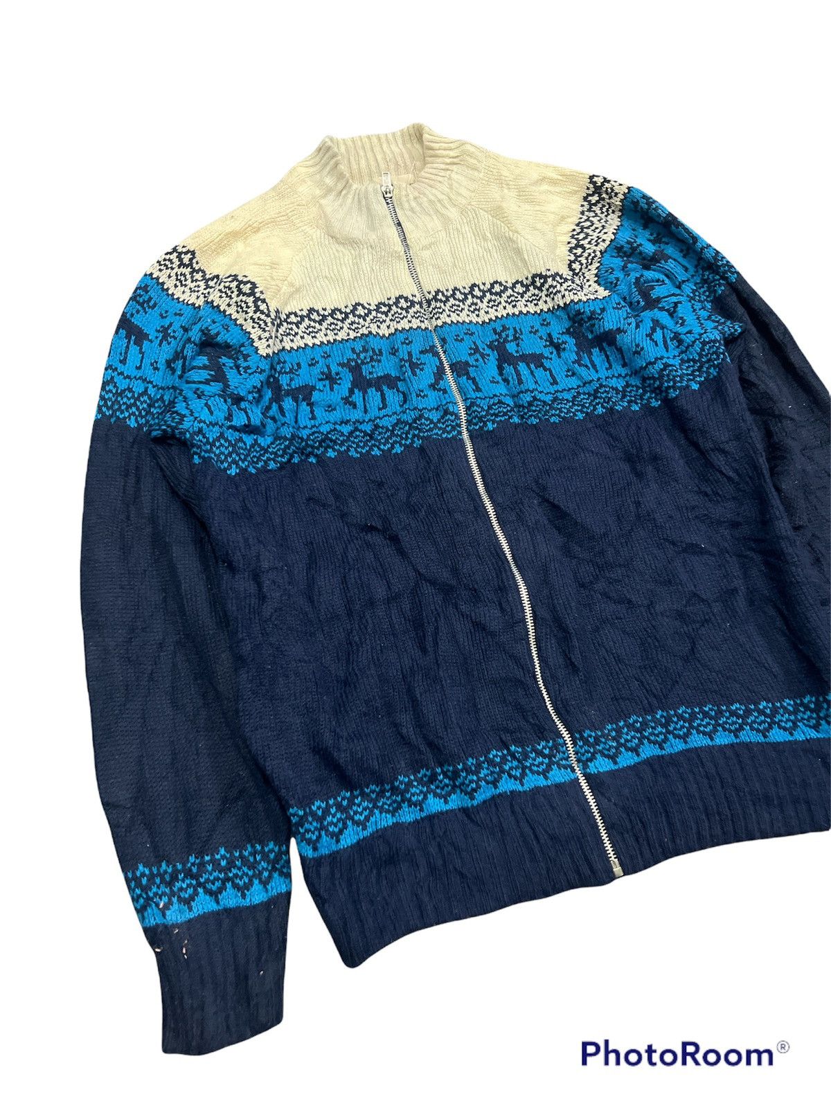 Japanese Brand Knitted zipper up Navajo motif Size US M / EU 48-50 / 2 - 4 Thumbnail