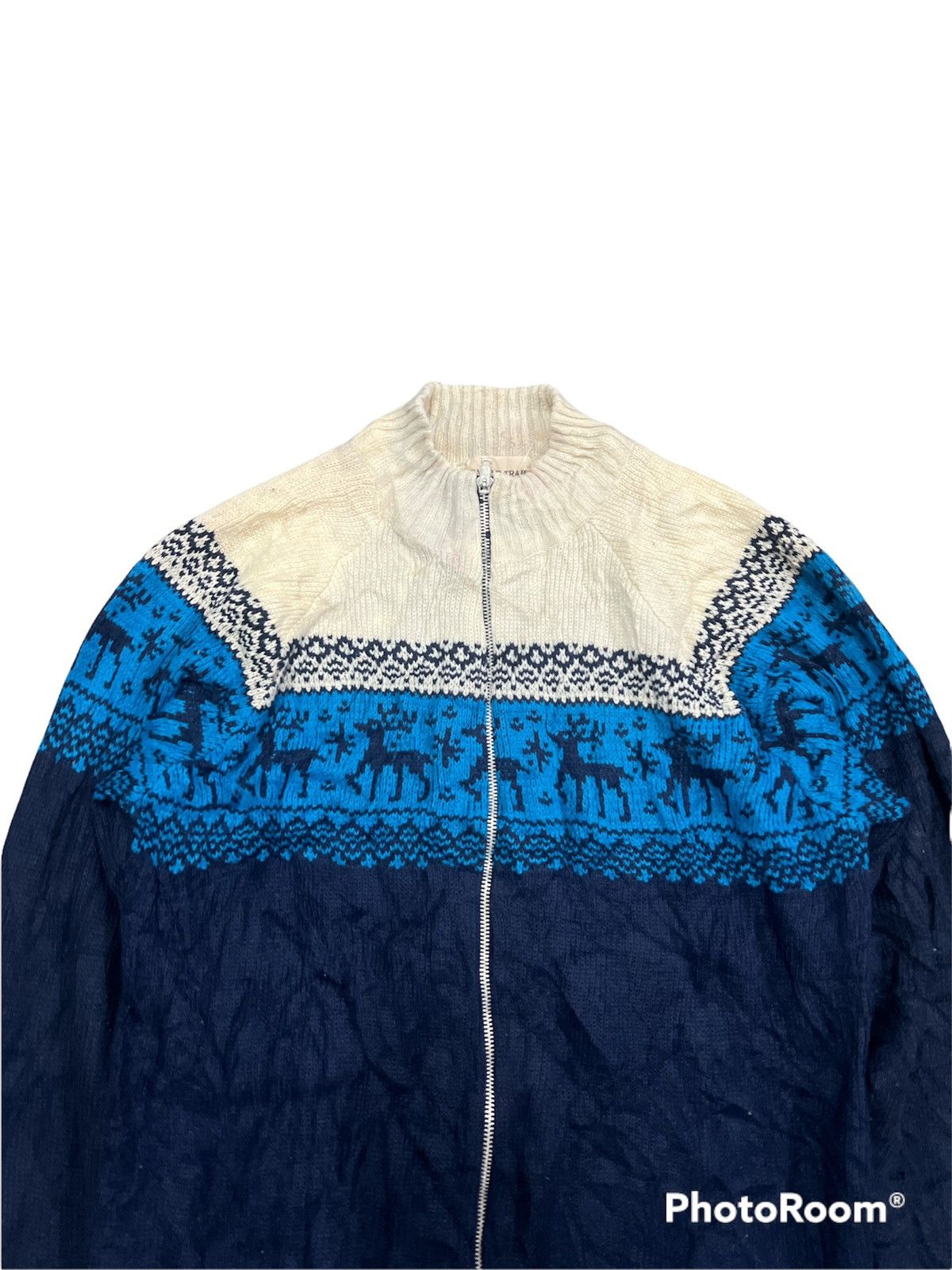 Japanese Brand Knitted zipper up Navajo motif Size US M / EU 48-50 / 2 - 2 Thumbnail