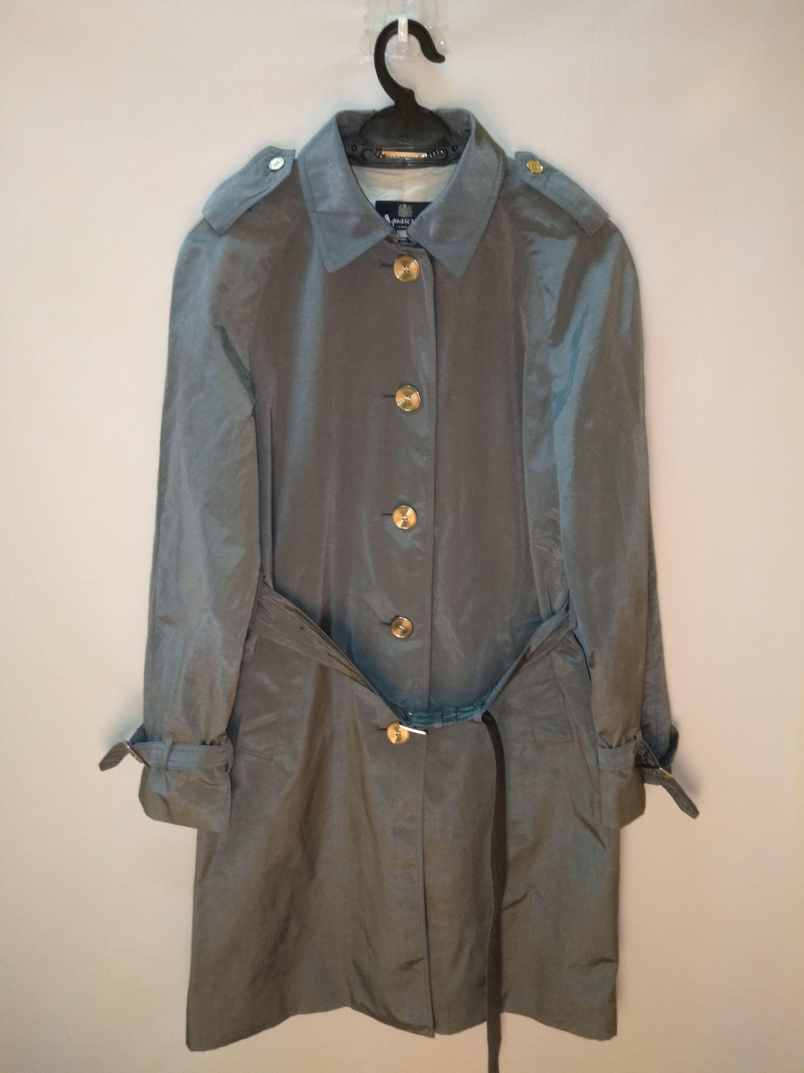 image of Trench Coat Aquascutum Made In England in Grey, Men's (Size Medium)
