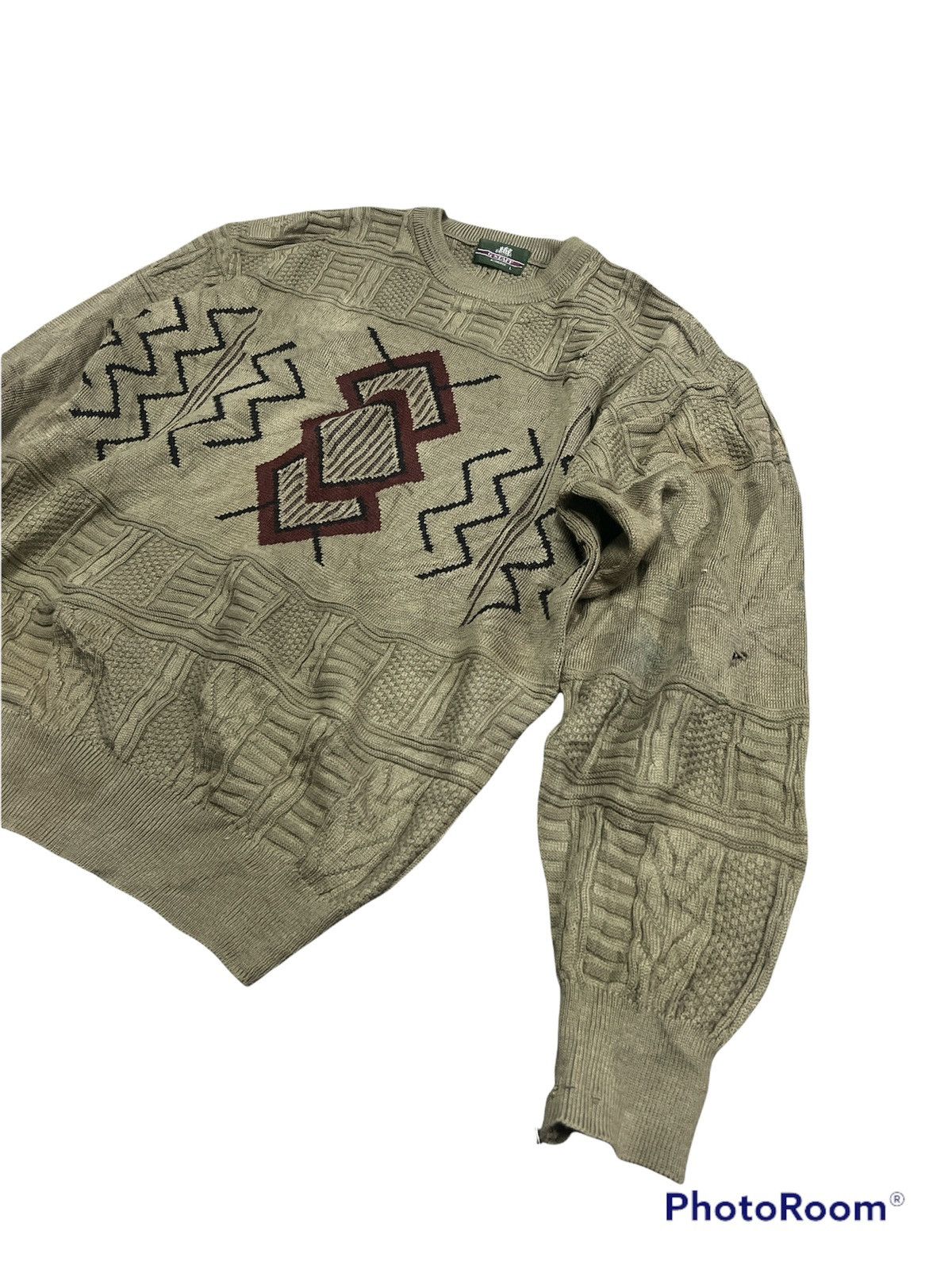 Vintage Thrashed Crewneck knitted motif Kurt Kobain Size US M / EU 48-50 / 2 - 2 Thumbnail
