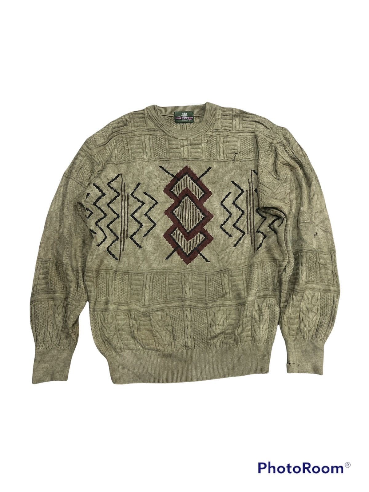 Vintage Thrashed Crewneck knitted motif Kurt Kobain Size US M / EU 48-50 / 2 - 1 Thumbnail