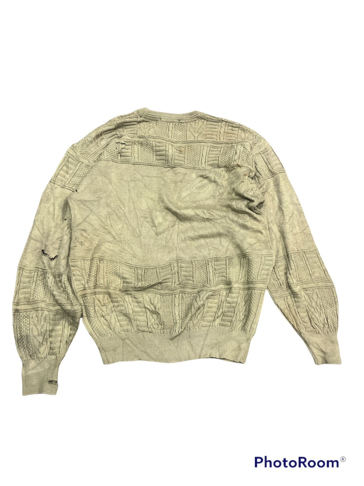 Vintage Thrashed Crewneck knitted motif Kurt Kobain Size US M / EU 48-50 / 2 - 4 Thumbnail