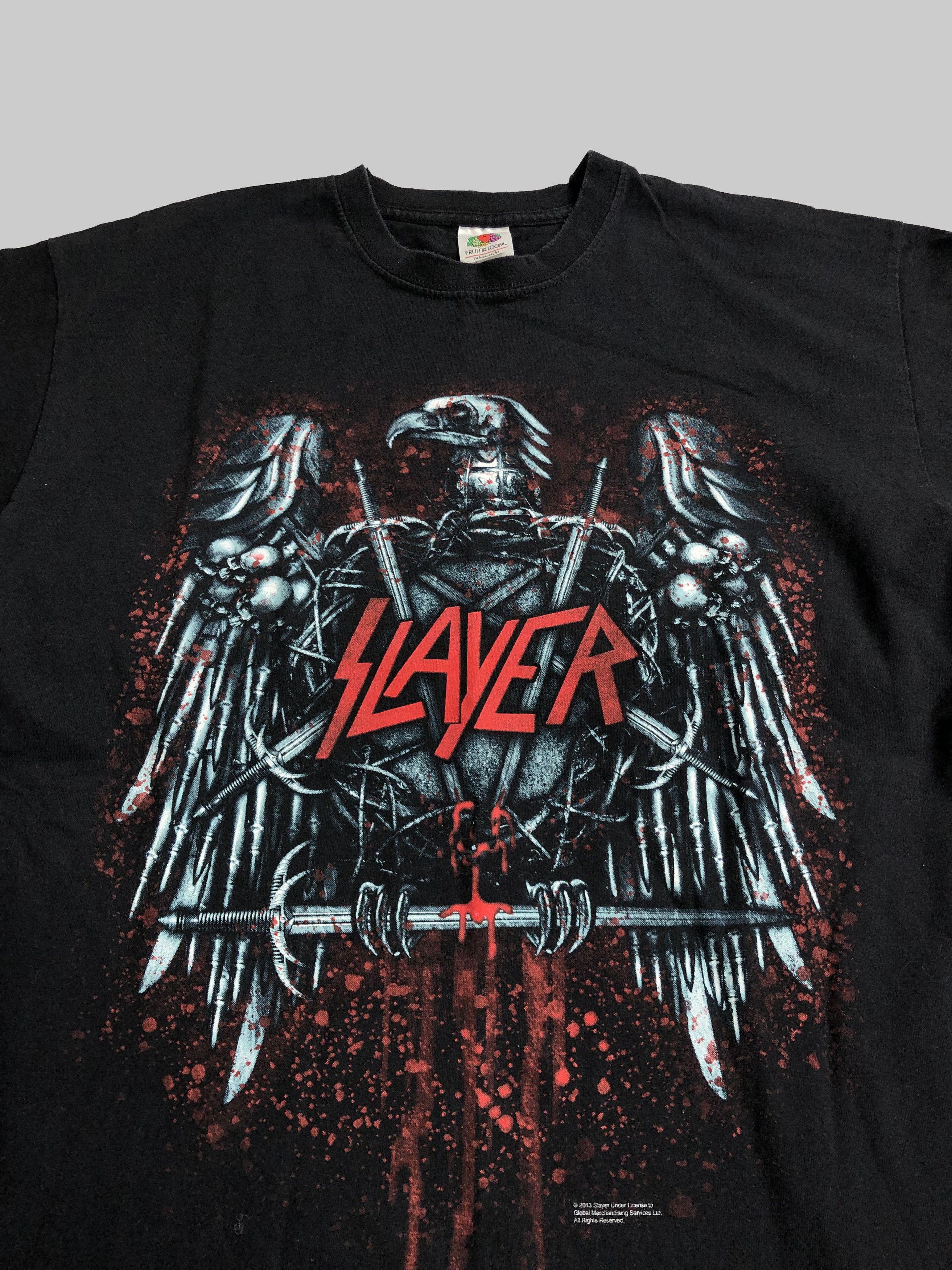 Band Tees Vintage 2013 Slayer (Lamb of God Iron Maiden Judas Priest Size US L / EU 52-54 / 3 - 12 Thumbnail