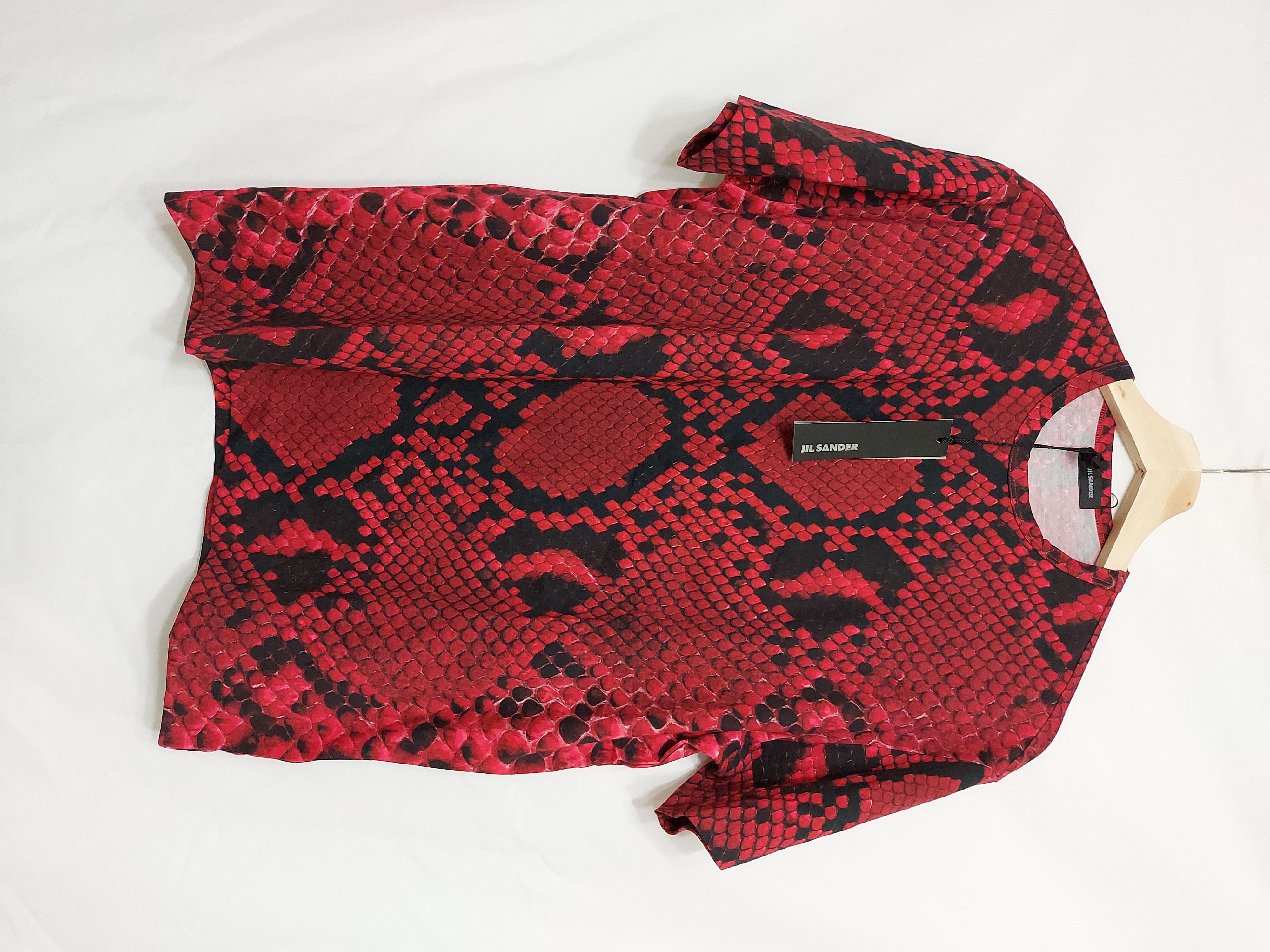 Pre-owned Jil Sander X Raf Simons Ss12 Red Python T Shirt Tee