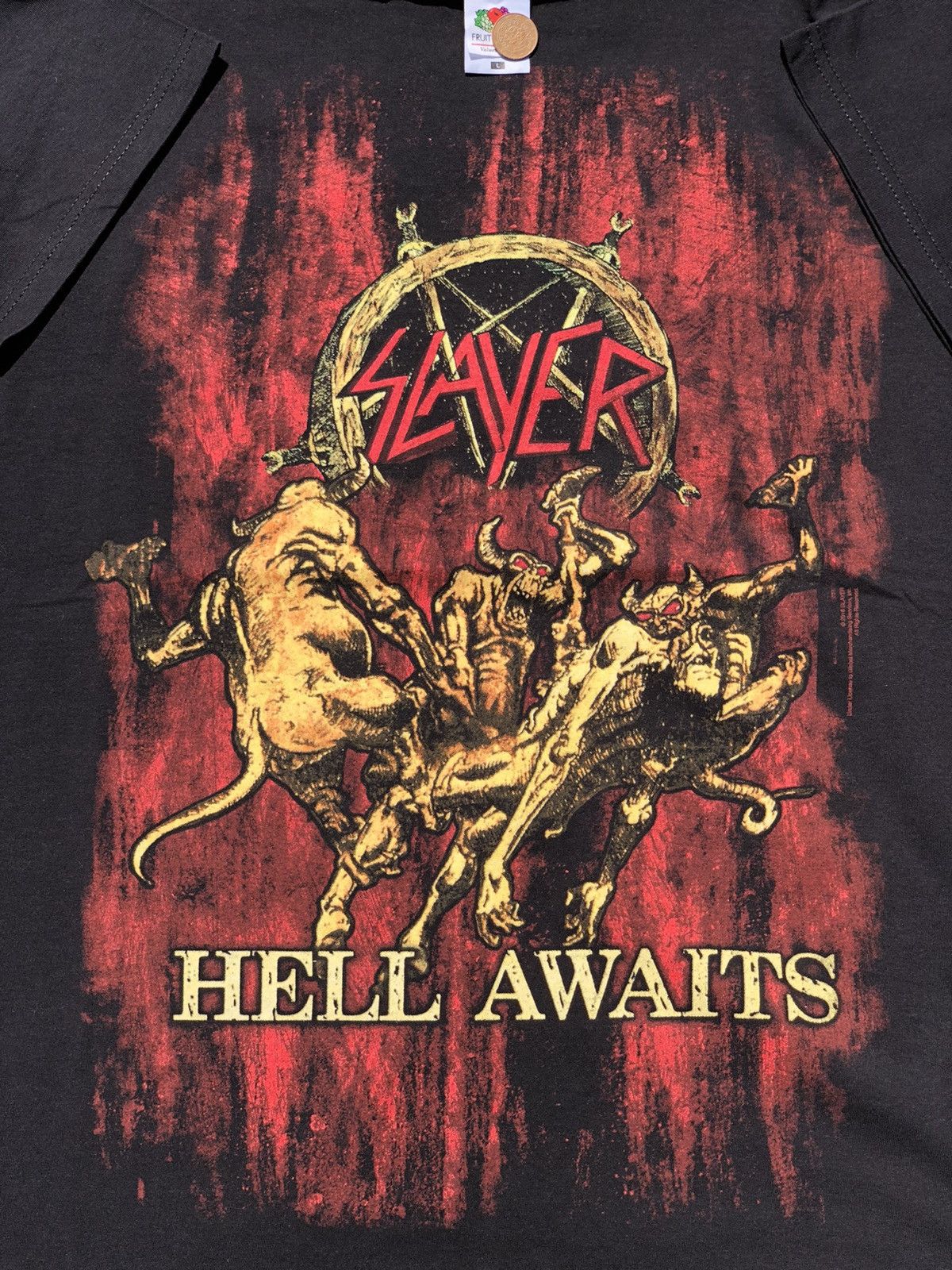 Band Tees Vintage 2016 Slayer (Lamb of God Iron Maiden Judas Priest Size US L / EU 52-54 / 3 - 2 Thumbnail