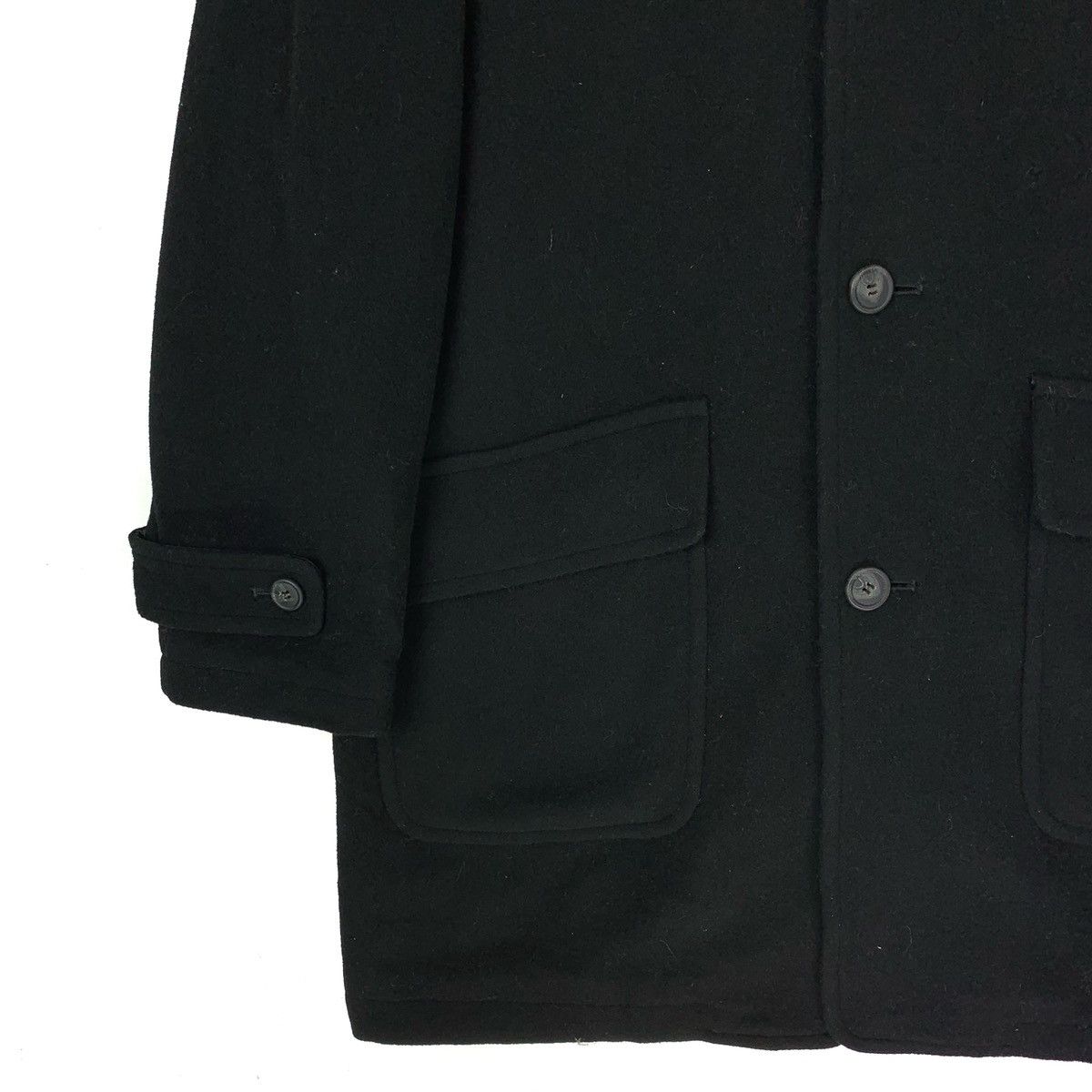 Designer × Other Cashmere & Wool Black Winter Pea Coat Jacket Size US M / EU 48-50 / 2 - 3 Thumbnail
