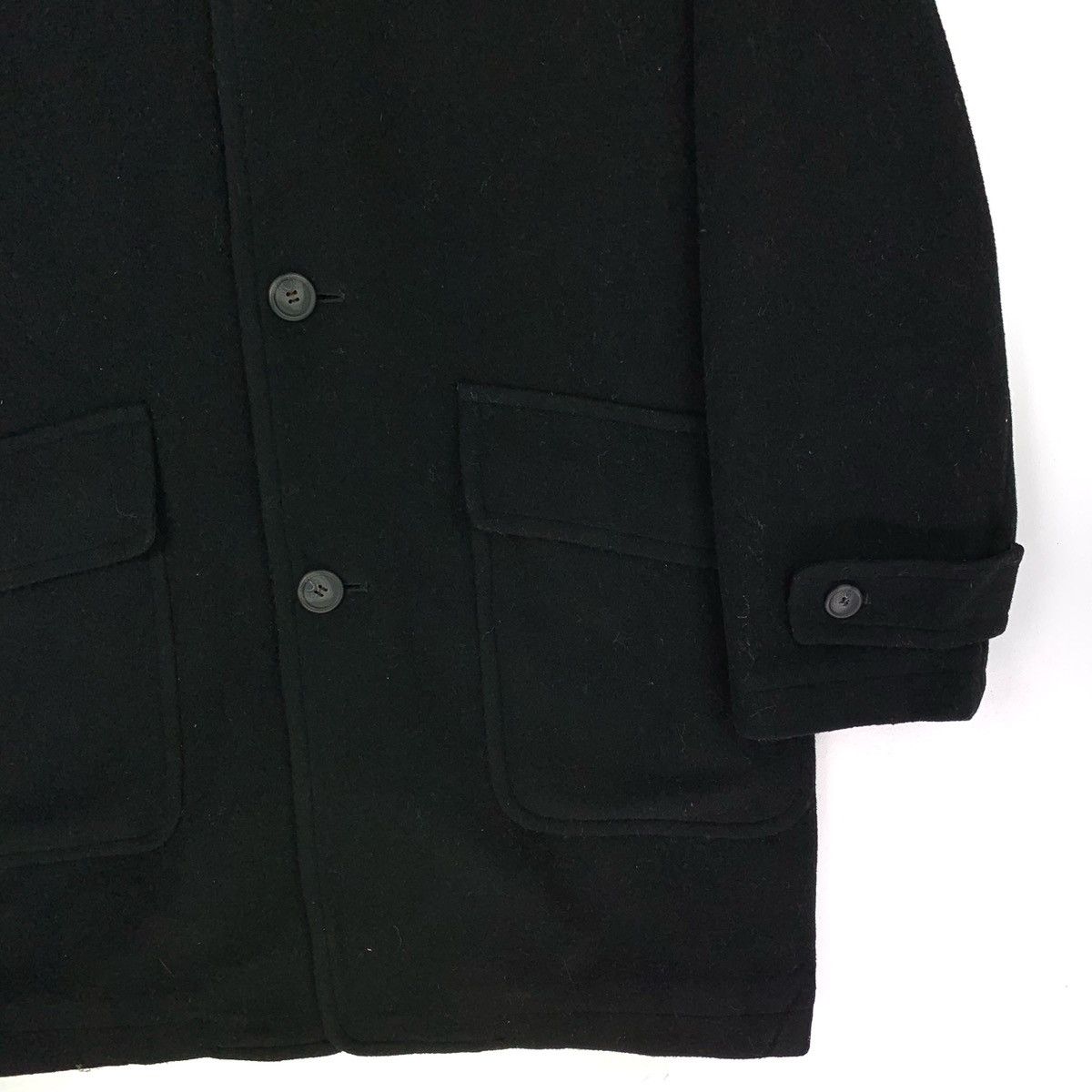 Designer × Other Cashmere & Wool Black Winter Pea Coat Jacket Size US M / EU 48-50 / 2 - 4 Thumbnail