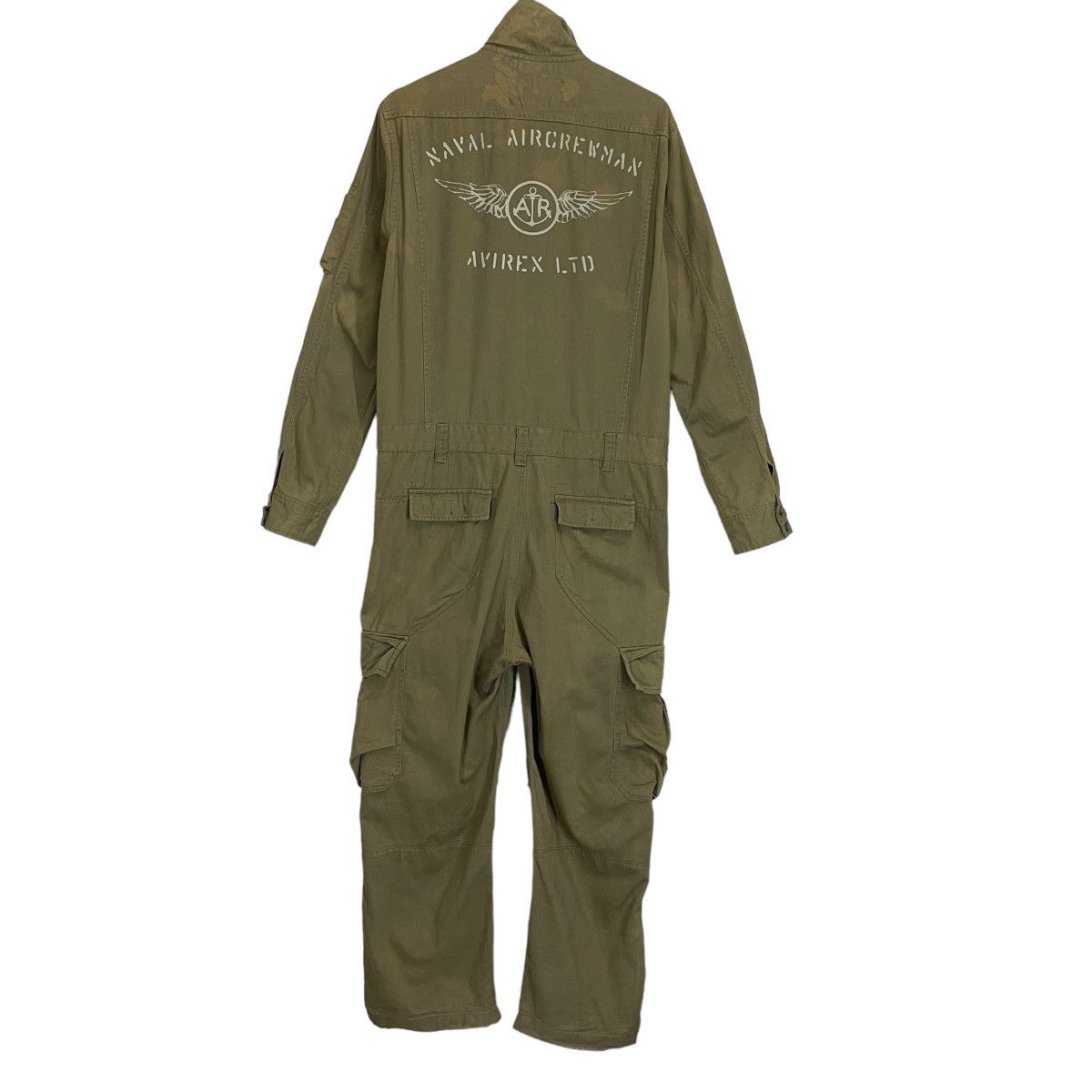 image of Avirex Naval Aircrew Man Coverall Rappers Hip Hop in Green, Men's (Size 32)