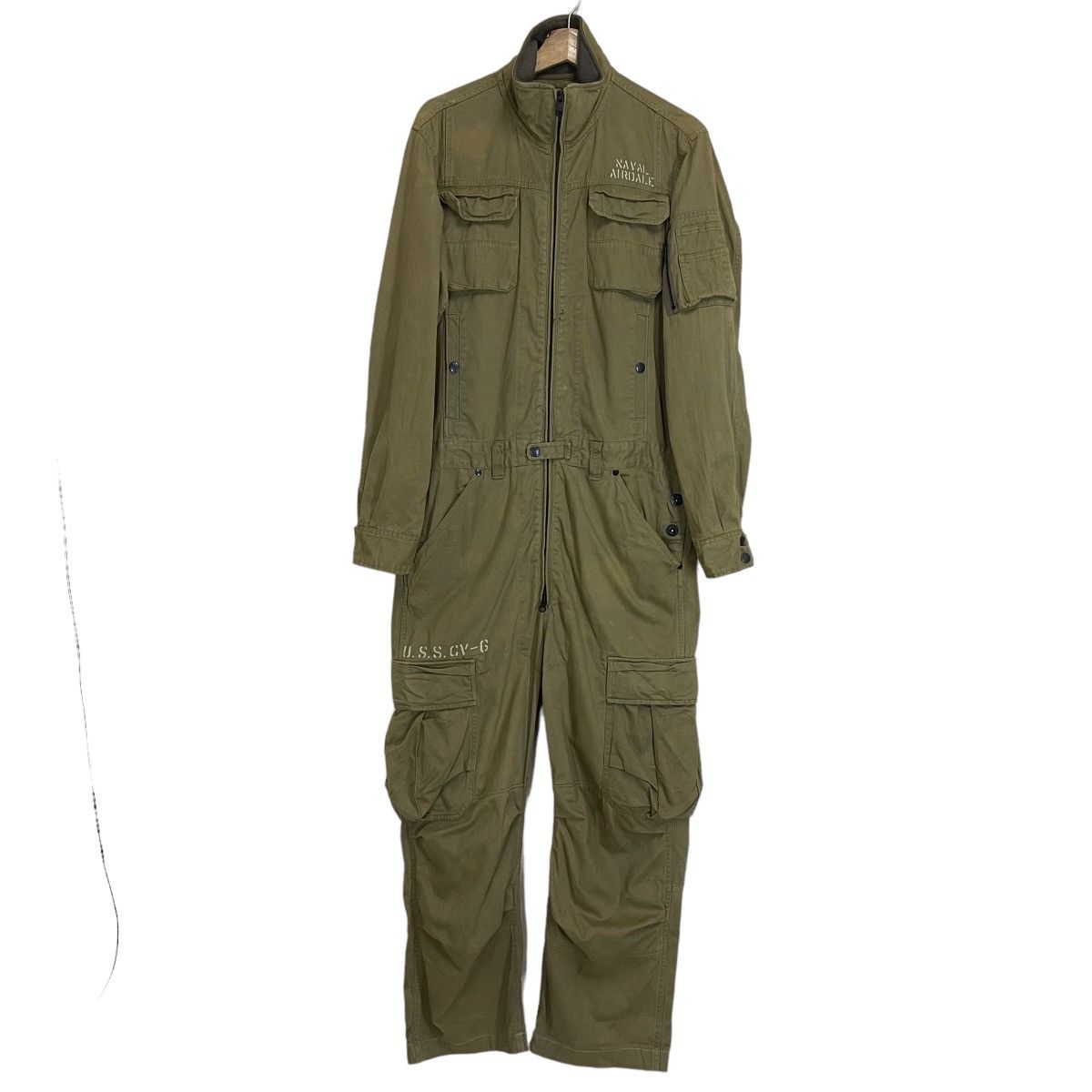 Avirex RARE💥🔥AVIREX NAVAL AIRCREW MAN COVERALL RAPPERS HIP HOP Size US 32 / EU 48 - 10 Thumbnail