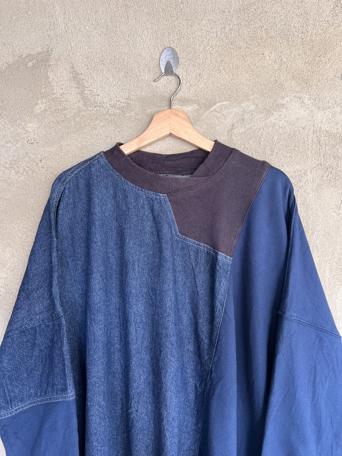 Issey Miyake Mercibeaucoup Indigo Denim Sweatshirt Size US XL / EU 56 / 4 - 4 Thumbnail
