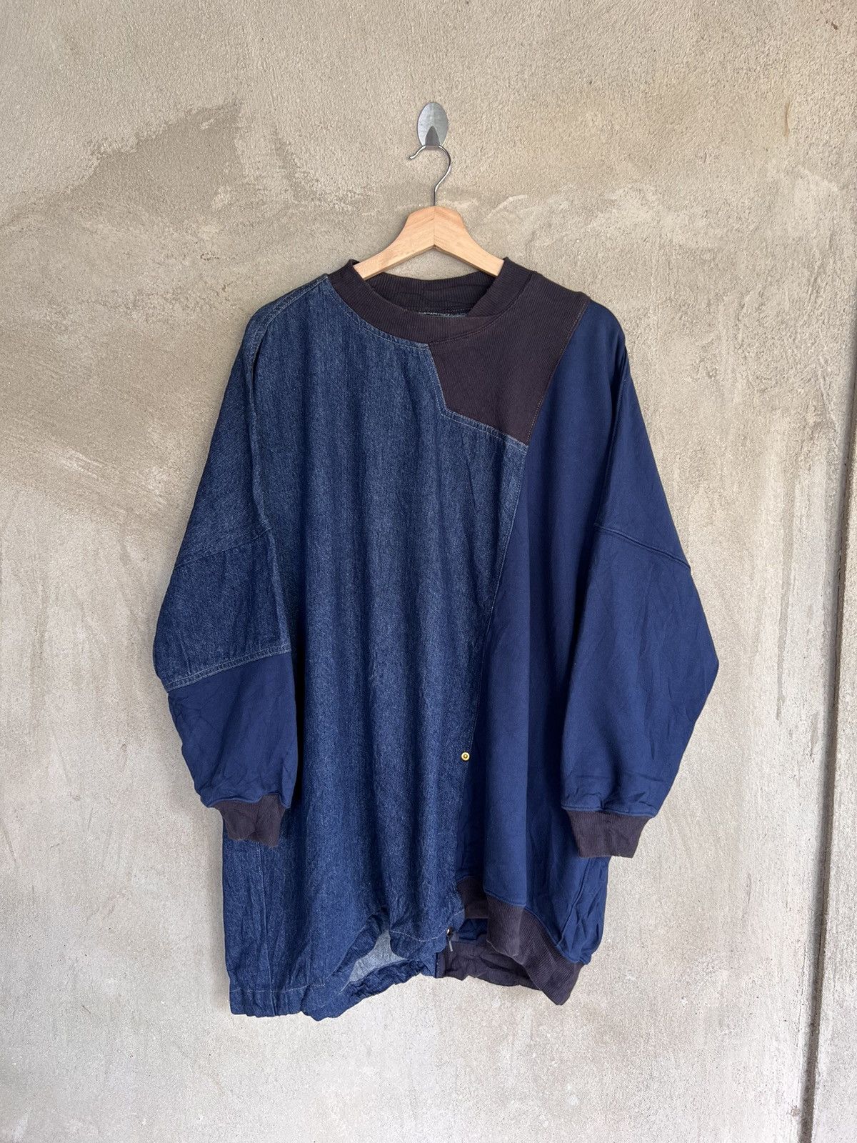 Issey Miyake Mercibeaucoup Indigo Denim Sweatshirt Size US XL / EU 56 / 4 - 3 Thumbnail