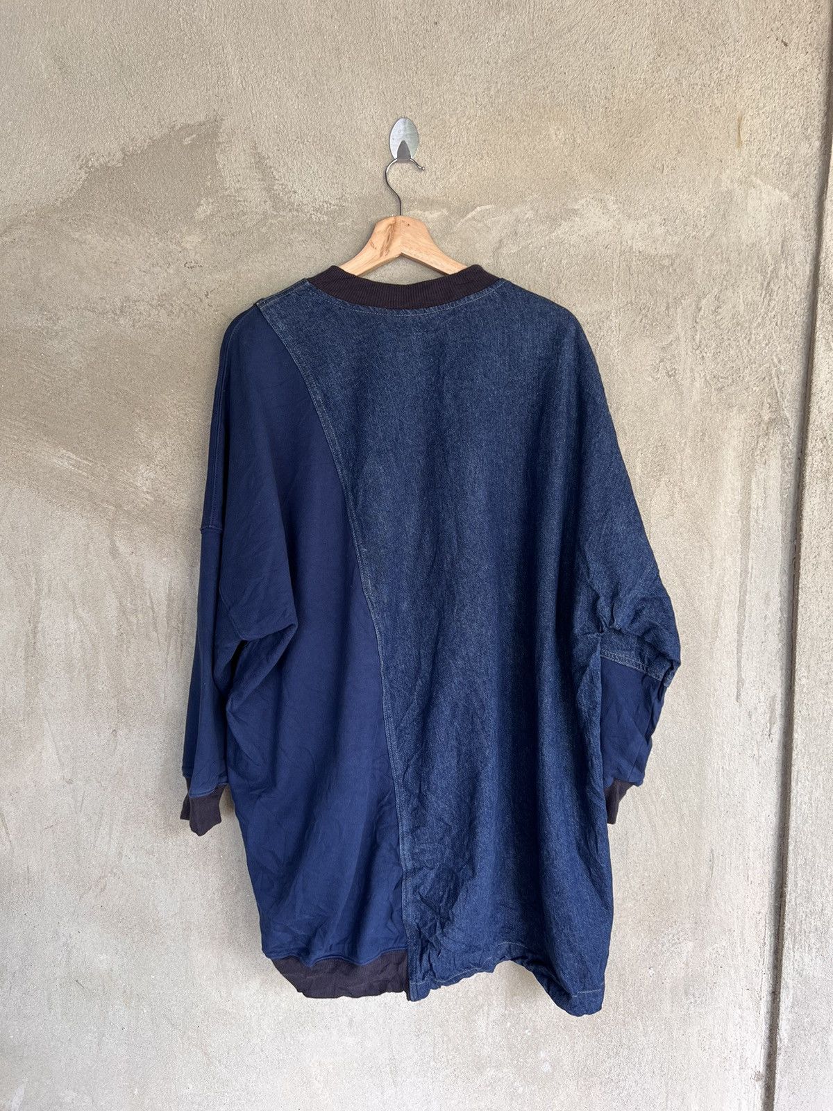 Issey Miyake Mercibeaucoup Indigo Denim Sweatshirt Size US XL / EU 56 / 4 - 8 Thumbnail