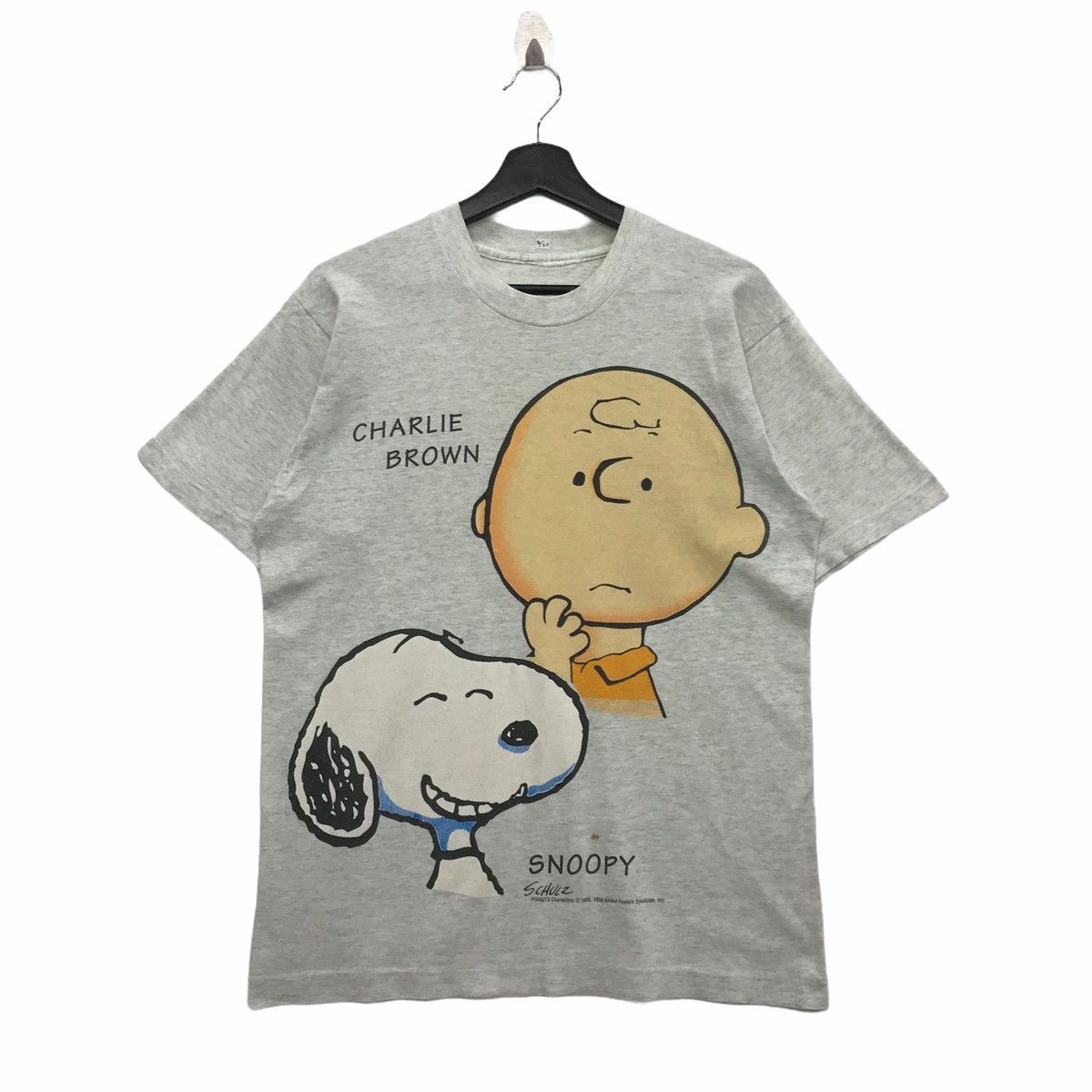 image of Cartoon Network x Vintage Snoopy Charlie Brown 90's Men Tshirt in Heaher Gray (Size Medium)