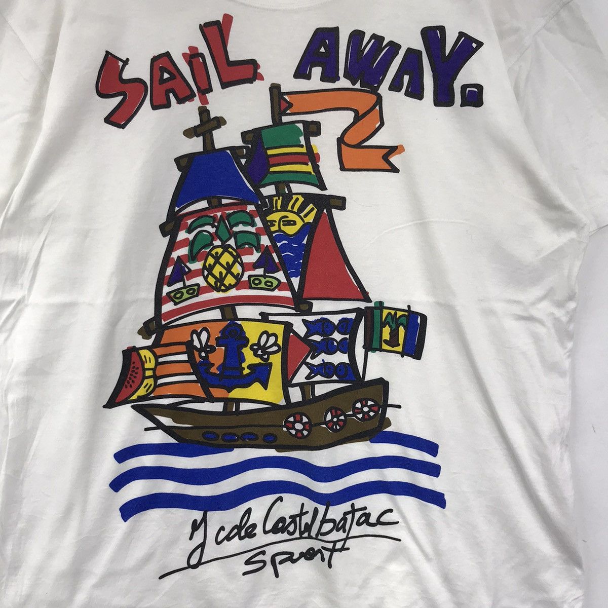 Jean Charles De Castelbajac Vintage JC DE CASTELBAJAC Sport Sail Away Pop Art T Shirt Size US M / EU 48-50 / 2 - 3 Thumbnail
