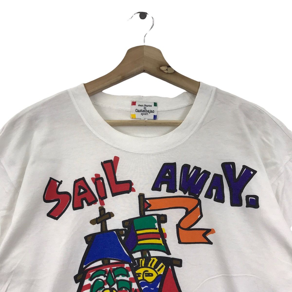 Jean Charles De Castelbajac Vintage JC DE CASTELBAJAC Sport Sail Away Pop Art T Shirt Size US M / EU 48-50 / 2 - 2 Thumbnail