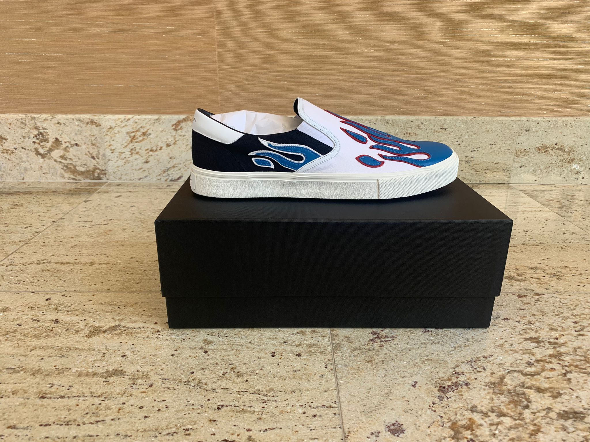 Amiri Flame Slip On Sneakers Size US 13 / EU 46 - 1 Thumbnail
